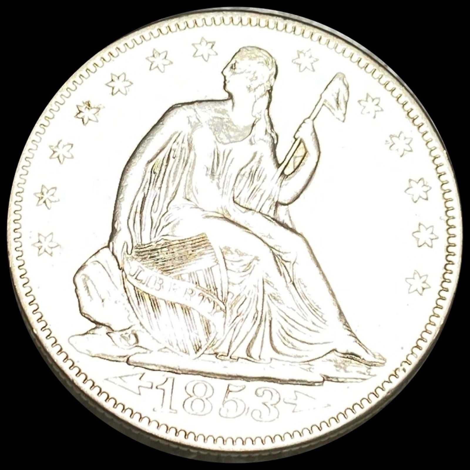 1853 Seated Half Dollar NEARLY UNCIRCULATED (1 of 2)