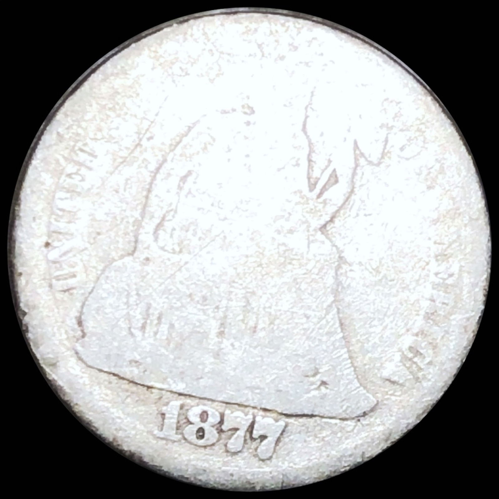 1877-CC Seated Liberty Dime NICELY CIRCULATED (1 of 2)