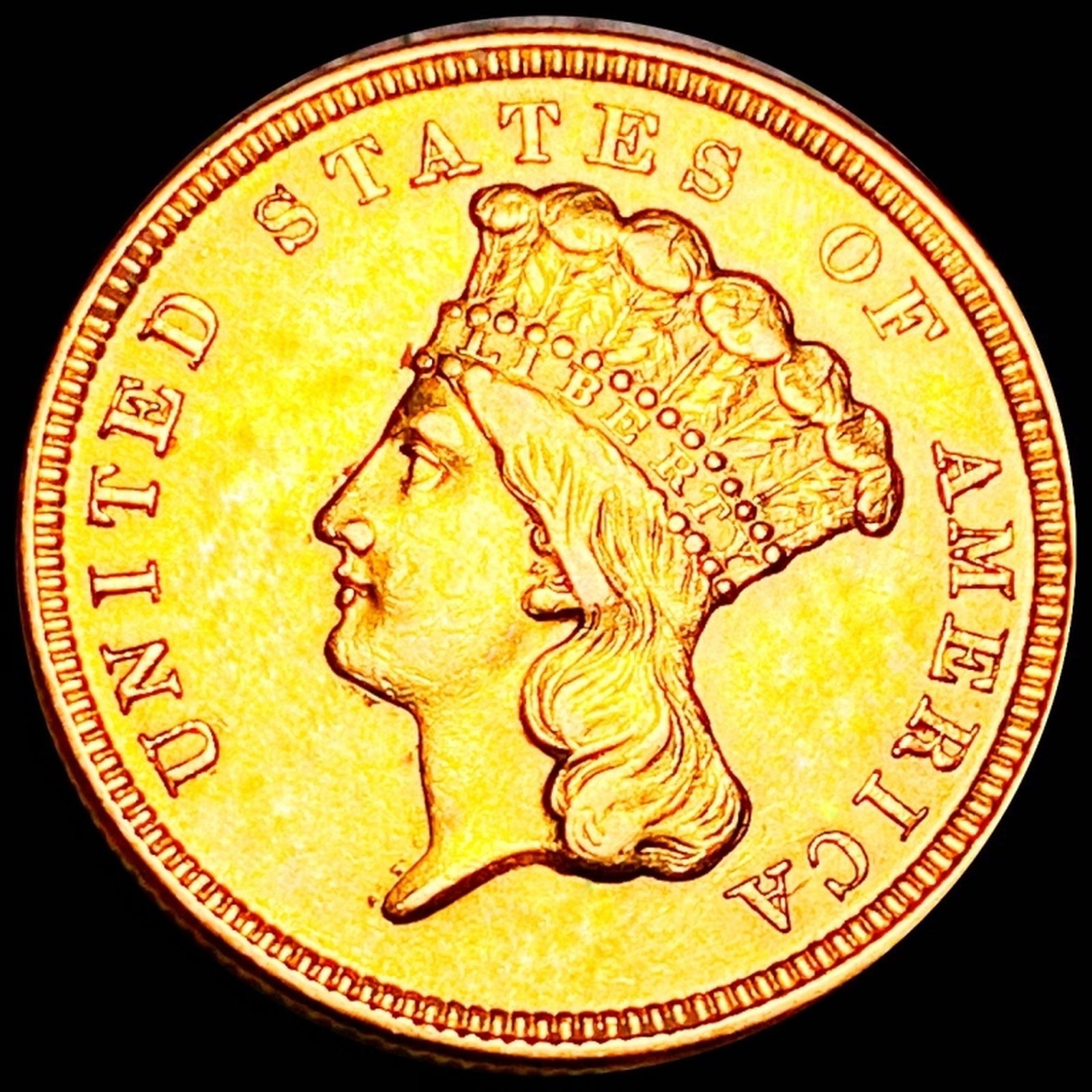 1854 $3 Gold Piece UNCIRCULATED (1 of 2)