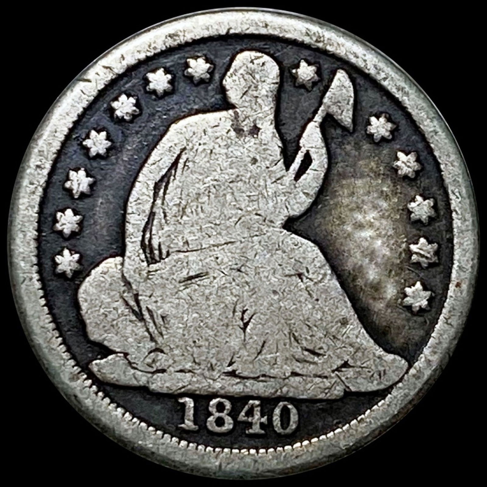 1840 Seated Liberty Half Dime NICELY CIRCULATED (1 of 2)