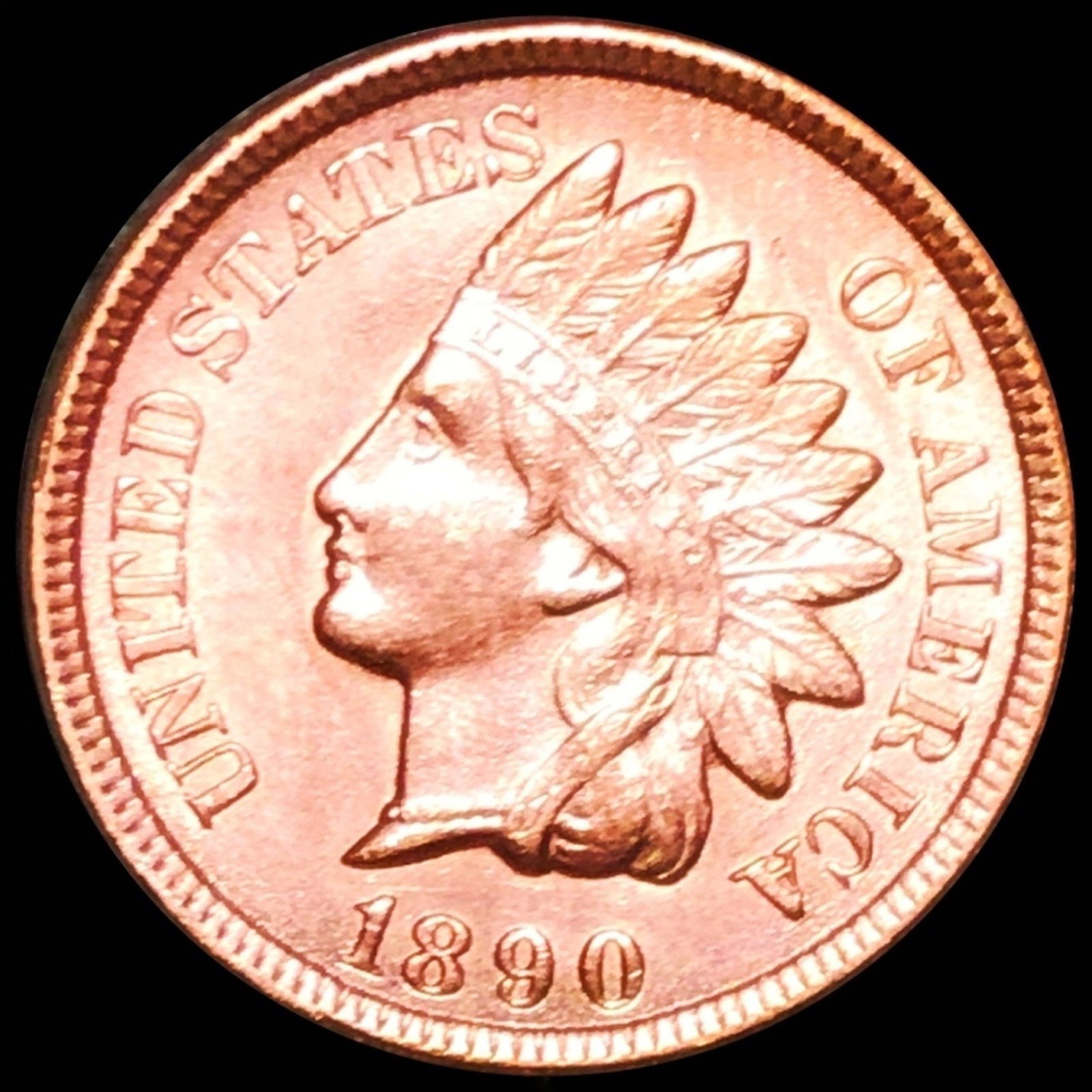 1890 Indian Head Penny UNCIRCULATED (1 of 2)