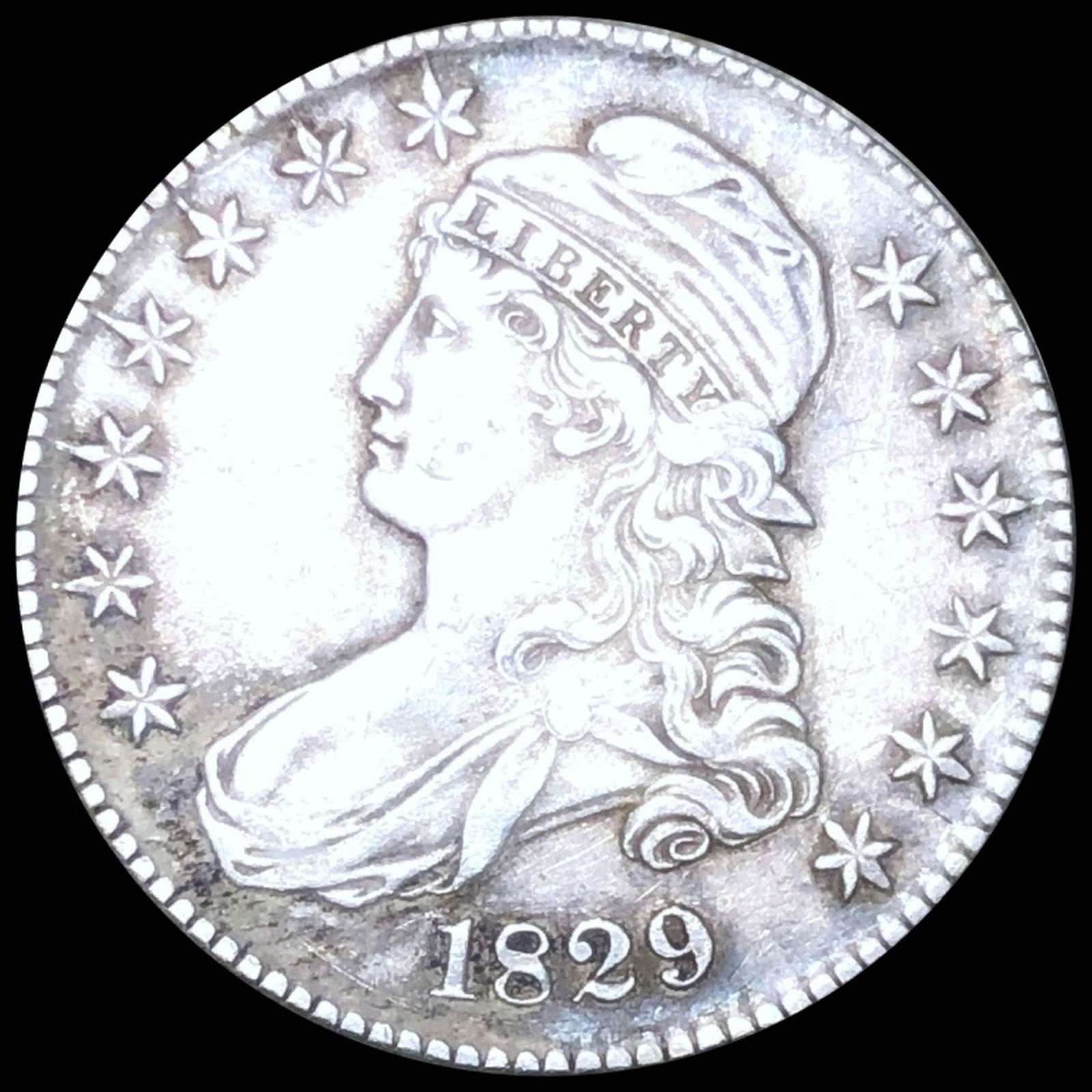 1829 Capped Bust Half Dollar NEARLY UNCIRCULATED (1 of 2)