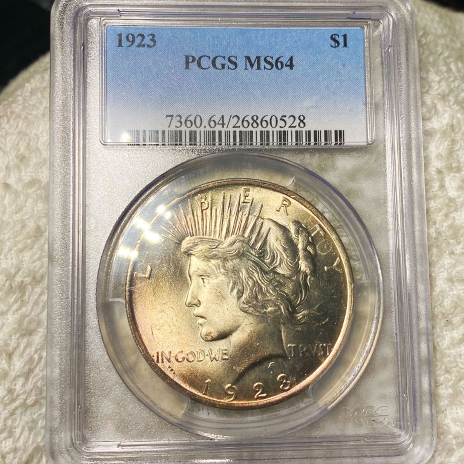 1923 Silver Peace Dollar PCGS - MS64 (1 of 2)