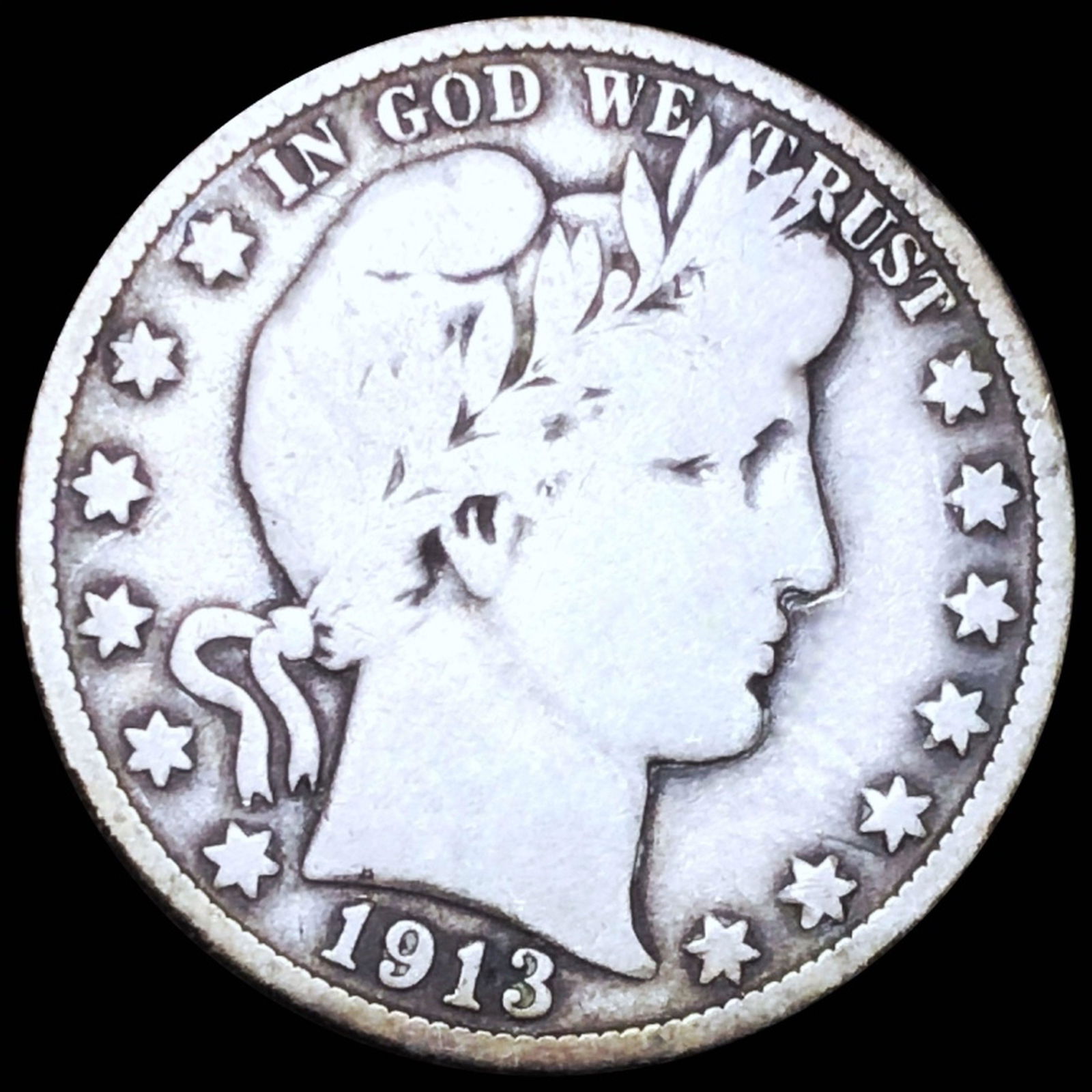 1913-D Barber Half Dollar NICELY CIRCULATED (1 of 2)
