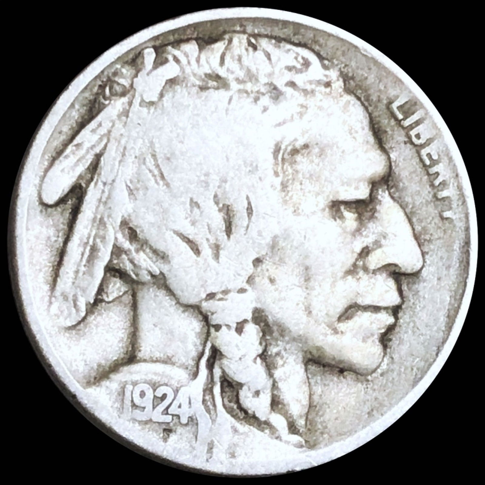 1924-S Buffalo Head Nickel NICELY CIRCULATED (1 of 2)