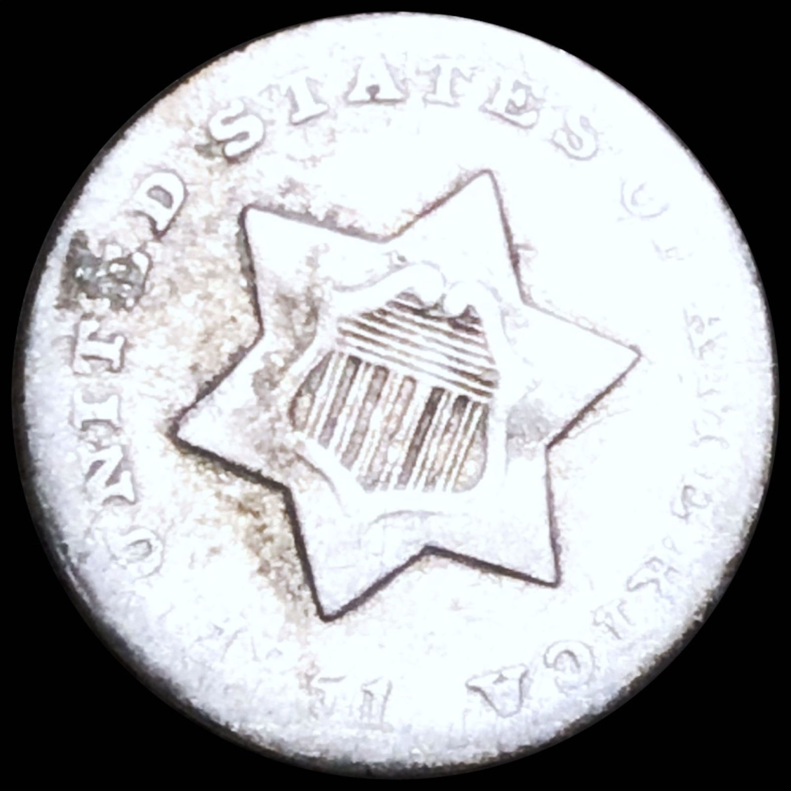 1851 Three Cent Silver NICELY CIRCULATED (1 of 2)