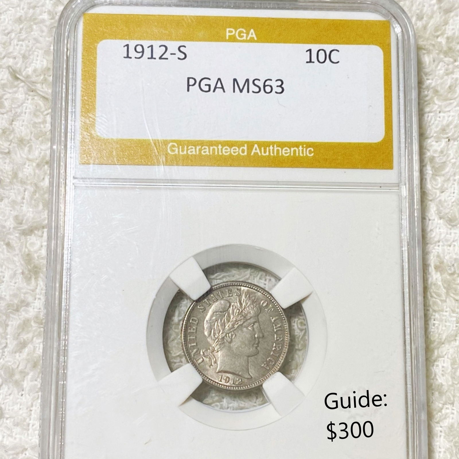 1912-S Barber Silver Dime PGA - MS63 (1 of 2)