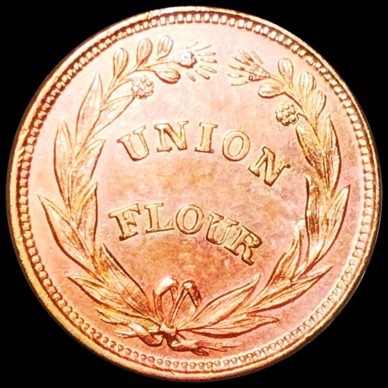 1863 Civil War Token UNCIRCULATED RED (1 of 2)
