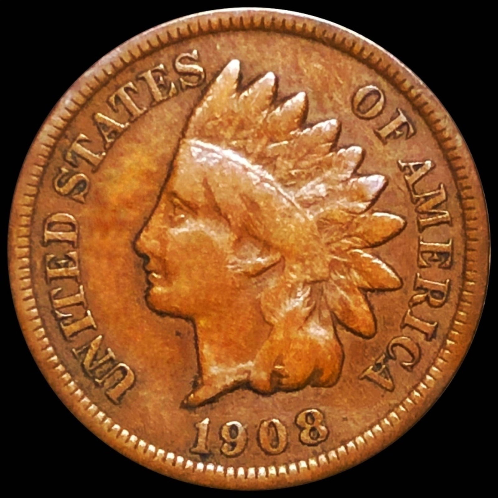 1908-S Indian Head Penny NICELY CIRCULATED (1 of 2)