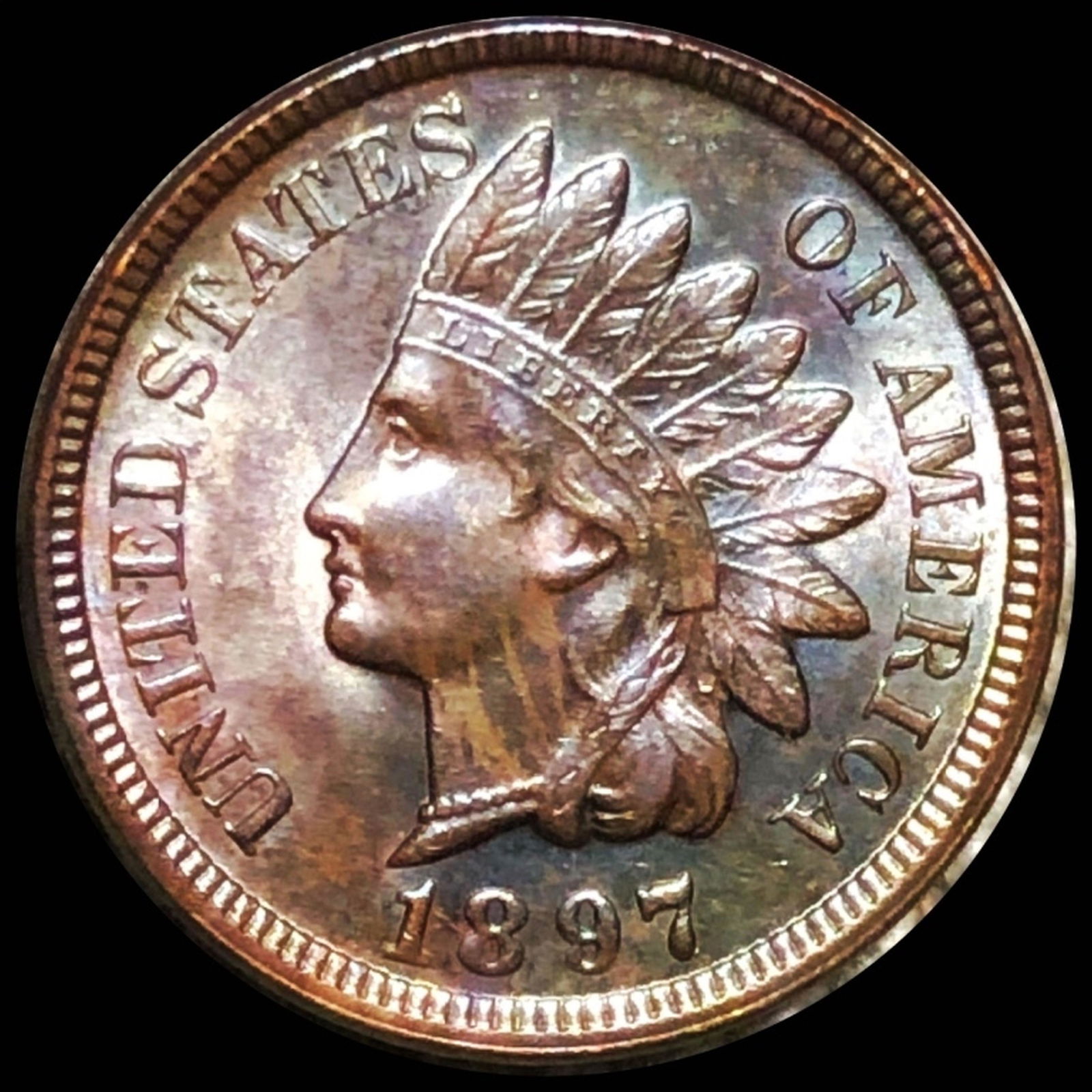 1897 Indian Head Penny UNCIRCULATED (1 of 2)