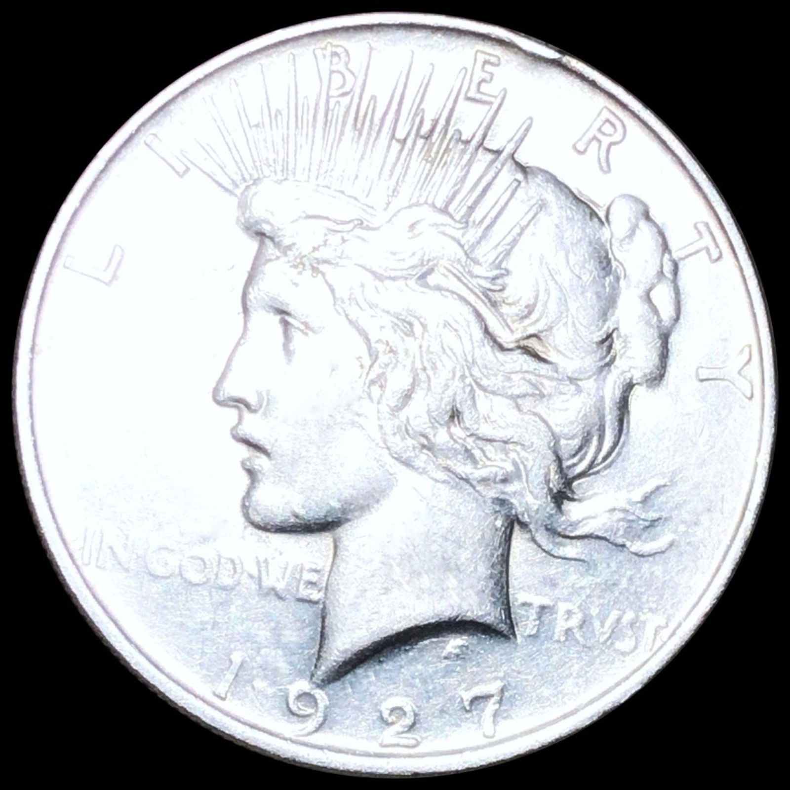 1927 Silver Peace Dollar NEARLY UNCIRCULATED (1 of 2)