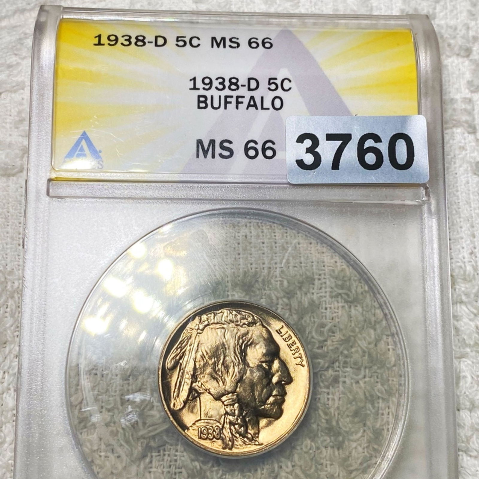 1938-D Buffalo Head Nickel ANACS - MS66 (1 of 2)