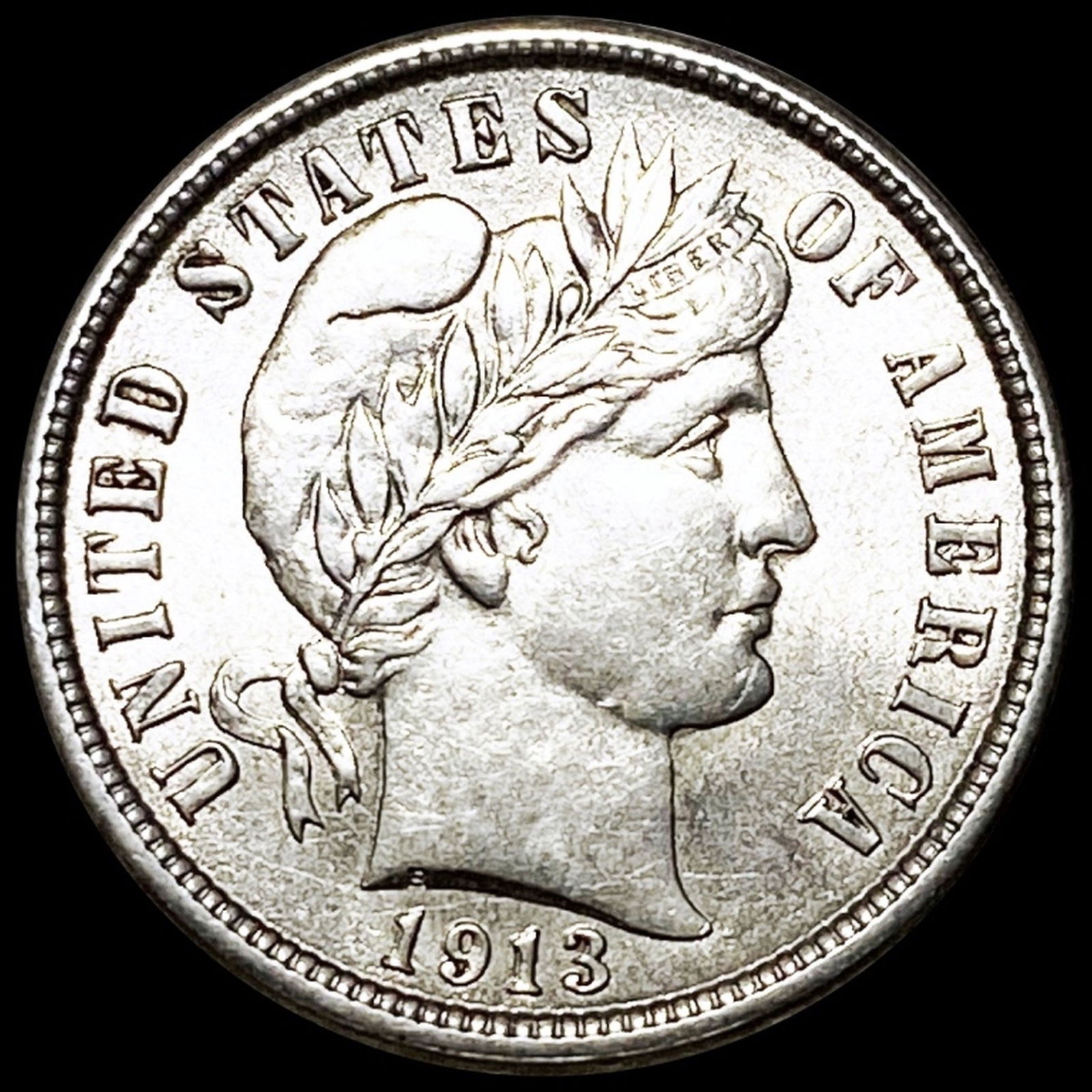 1913 Barber Silver Dime CLOSELY UNCIRCULATED (1 of 2)