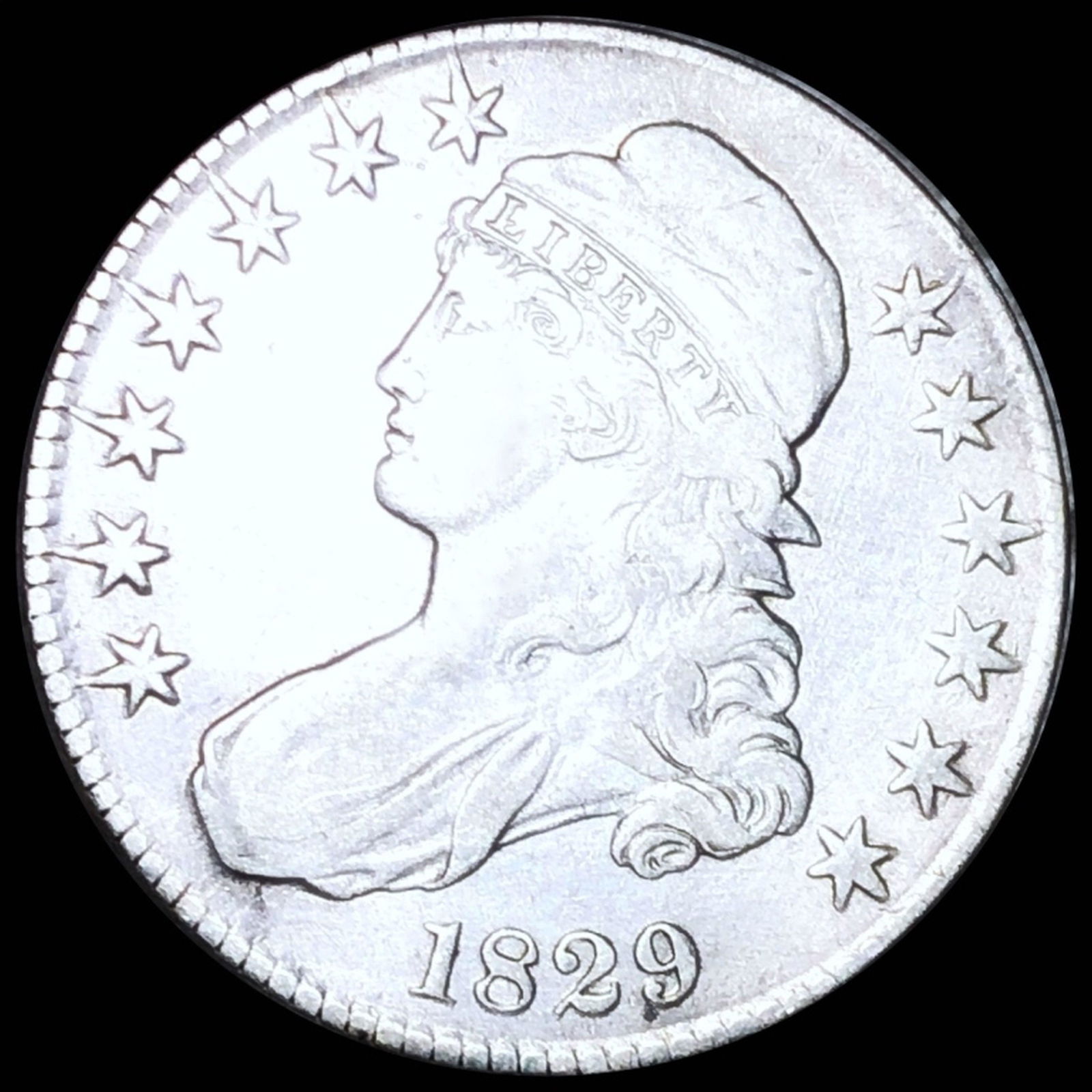 1829 Capped Bust Half Dollar LIGHTLY CIRCULATED (1 of 2)