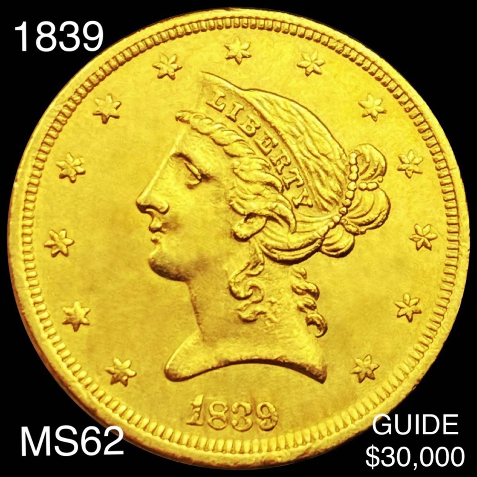 1839 $5 Gold Half Eagle UNCIRCULATED (1 of 2)