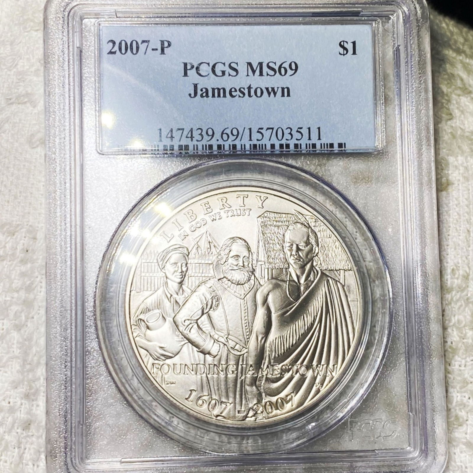 2007-P Jamestown Silver Dollar PCGS - MS69 (1 of 2)