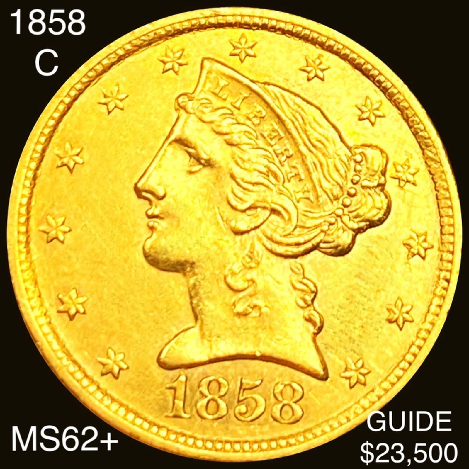 1858-C $5 Gold Half Eagle UNCIRCULATED (1 of 2)