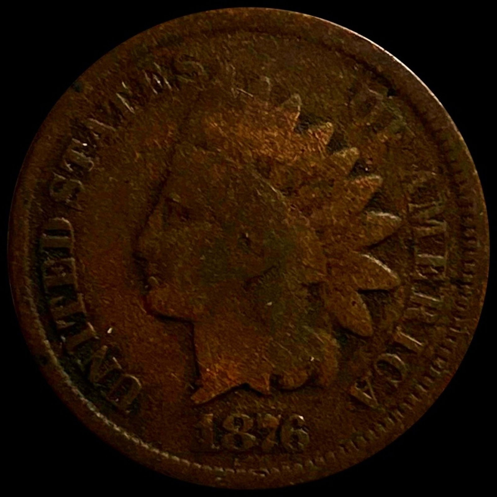 1876 Indian Head Penny NICELY CIRCULATED (1 of 2)