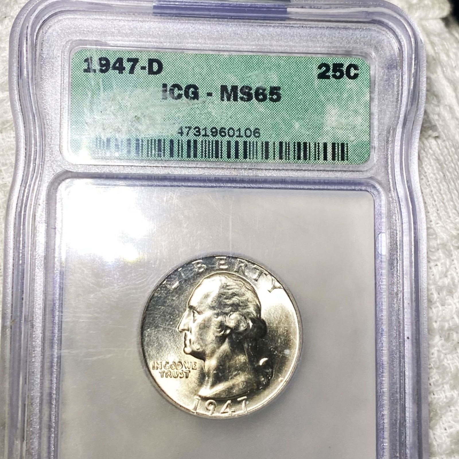 1947-D Washington Silver Quarter ICG - MS65 (1 of 2)