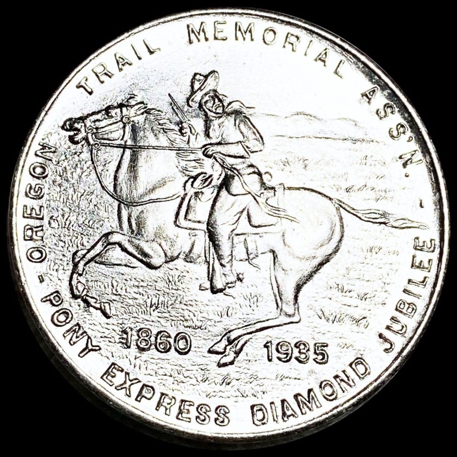 1935 Pony Express Diamond Jubilee Token UNC (1 of 2)
