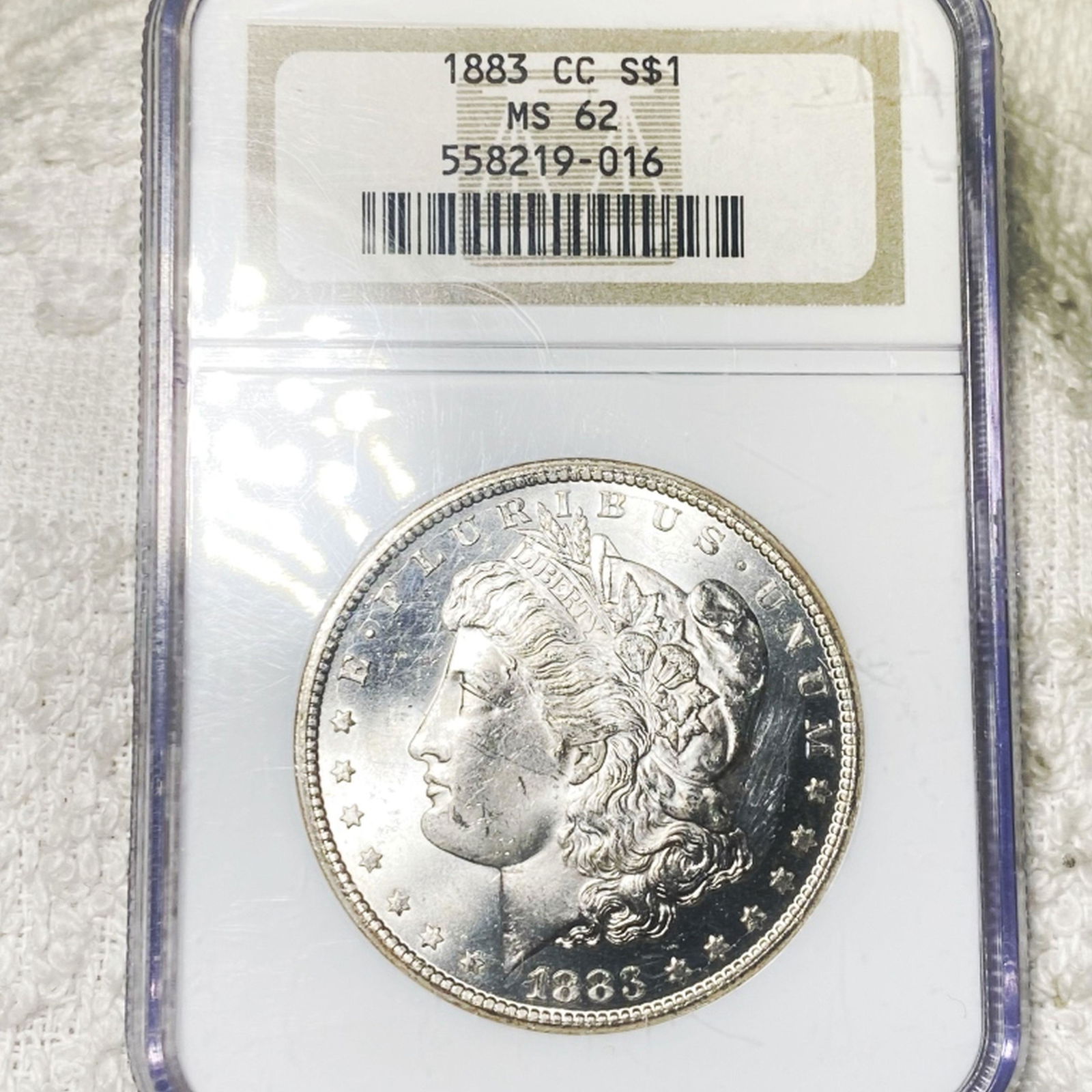 1883-CC Morgan Silver Dollar NGC - MS62 (1 of 2)