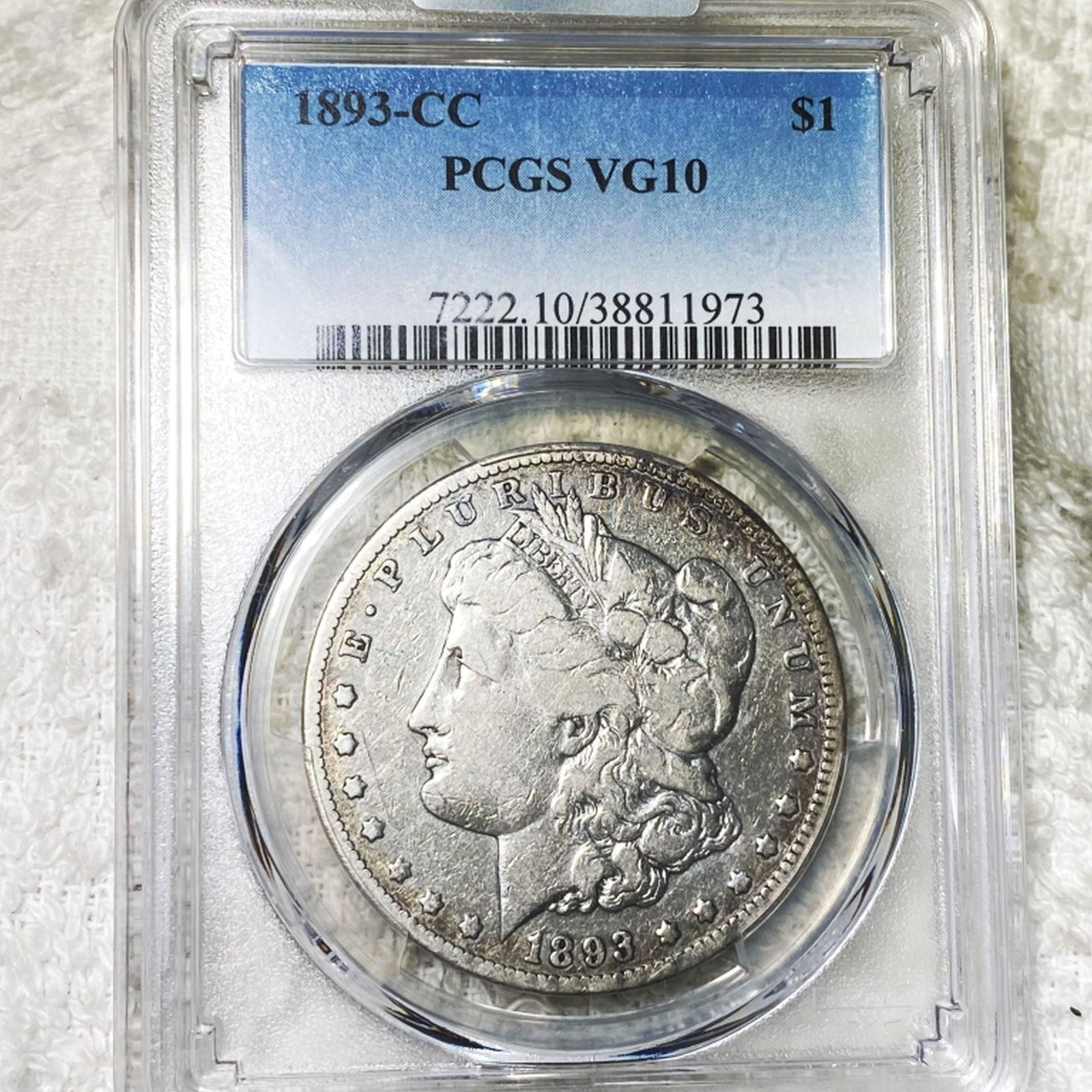 1893-CC Morgan Silver Dollar PCGS - VG10 (1 of 2)