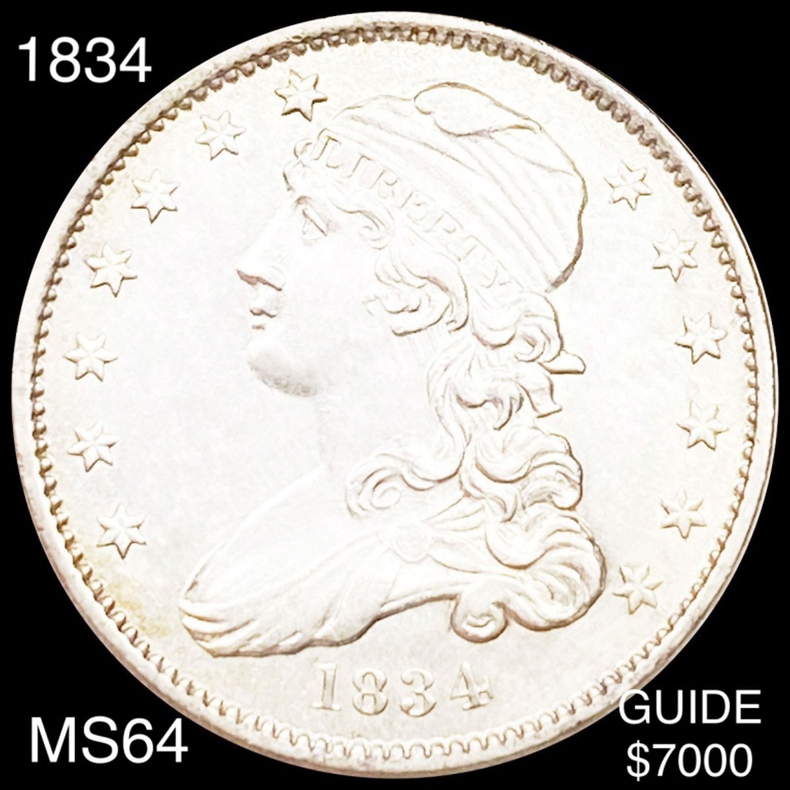 1834 Capped Bust Quarter CHOICE BU (1 of 2)