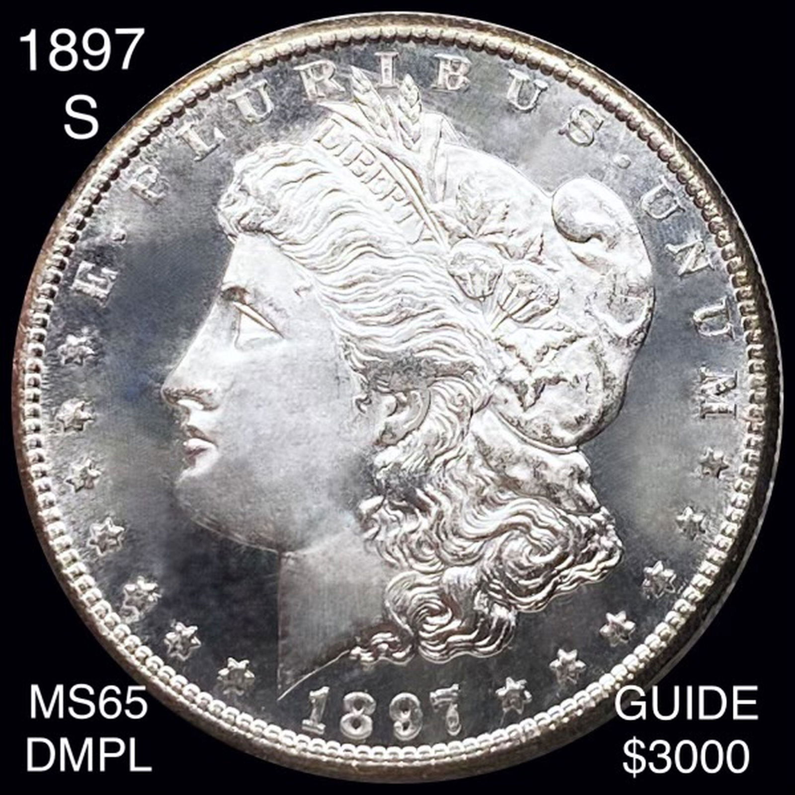 1897-S Morgan Silver Dollar GEM BU DMPL (1 of 2)