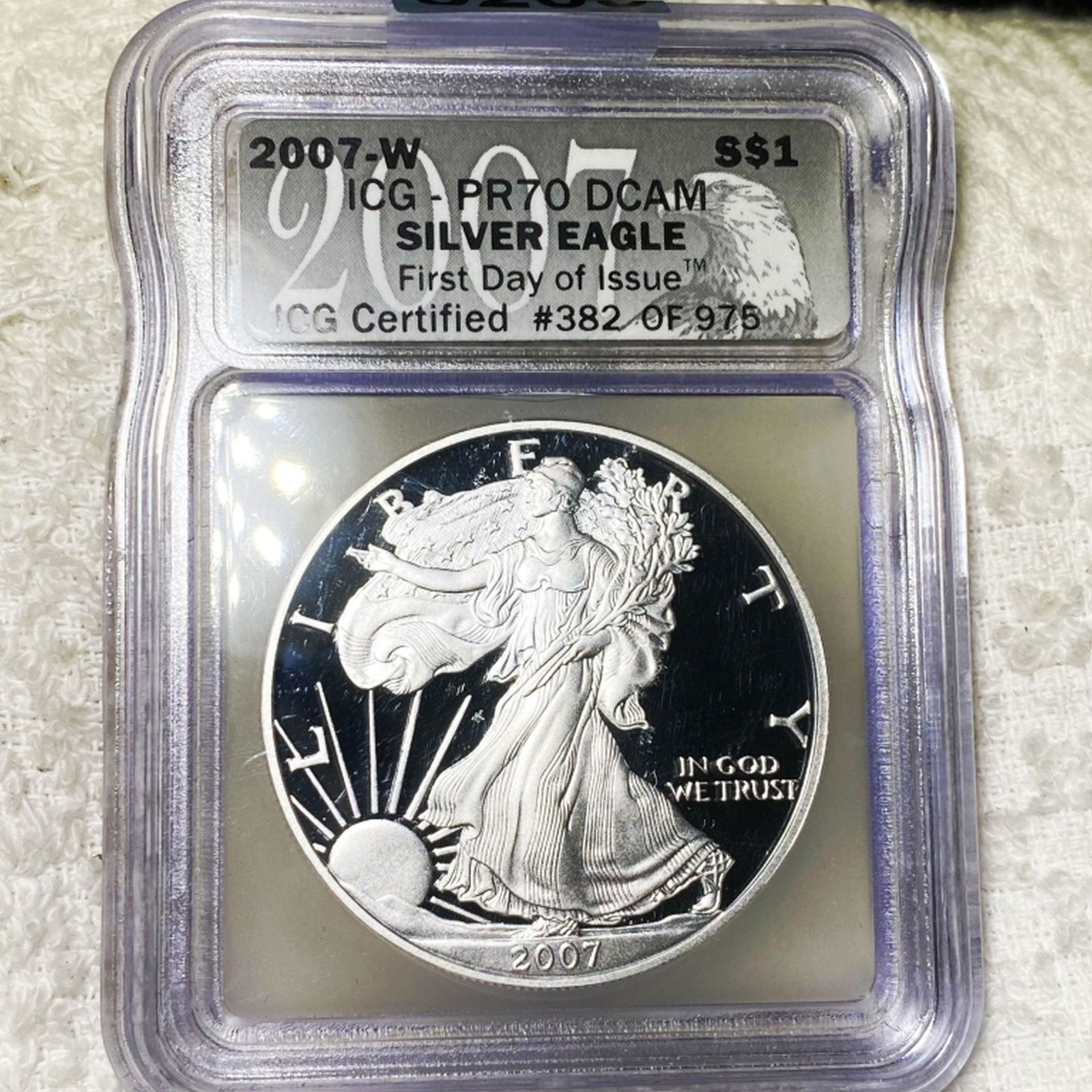 2007-W Silver Eagle ANACS - PR 70 DCAM (1 of 2)