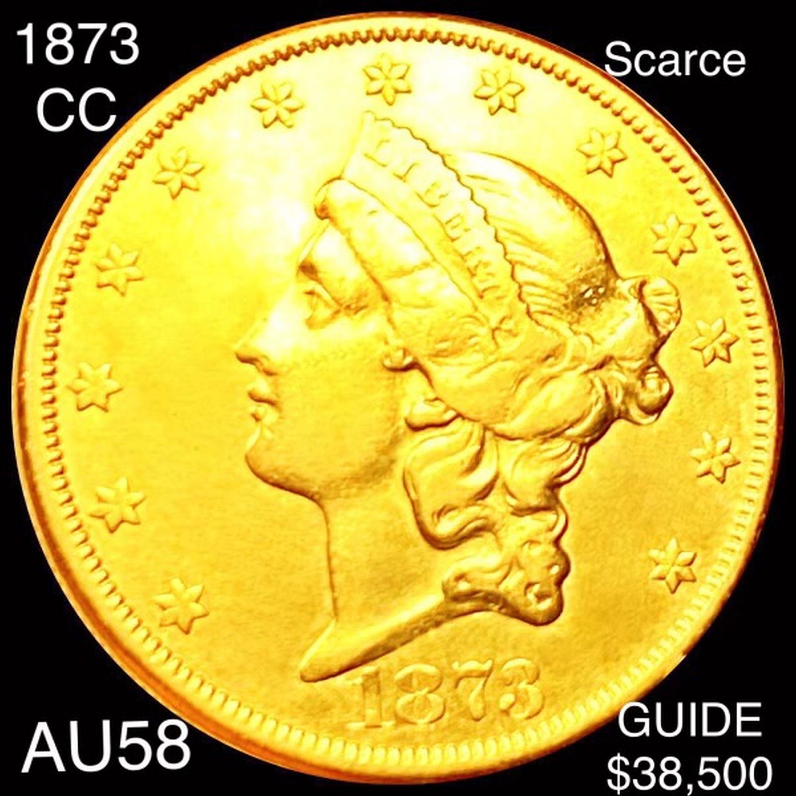 1873-CC $20 Gold Double Eagle CHOICE AU (1 of 2)