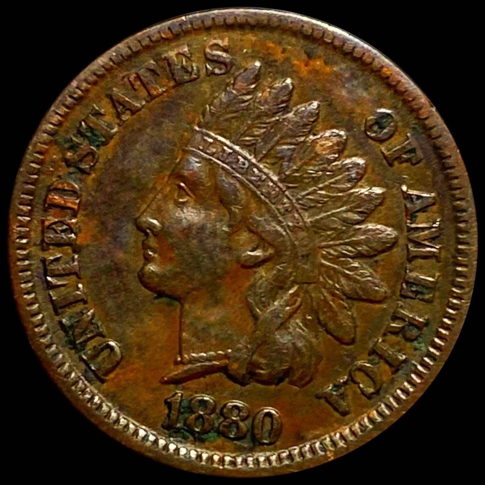 1880 Indian Head Penny NEARLY UNCIRCULATED (1 of 2)