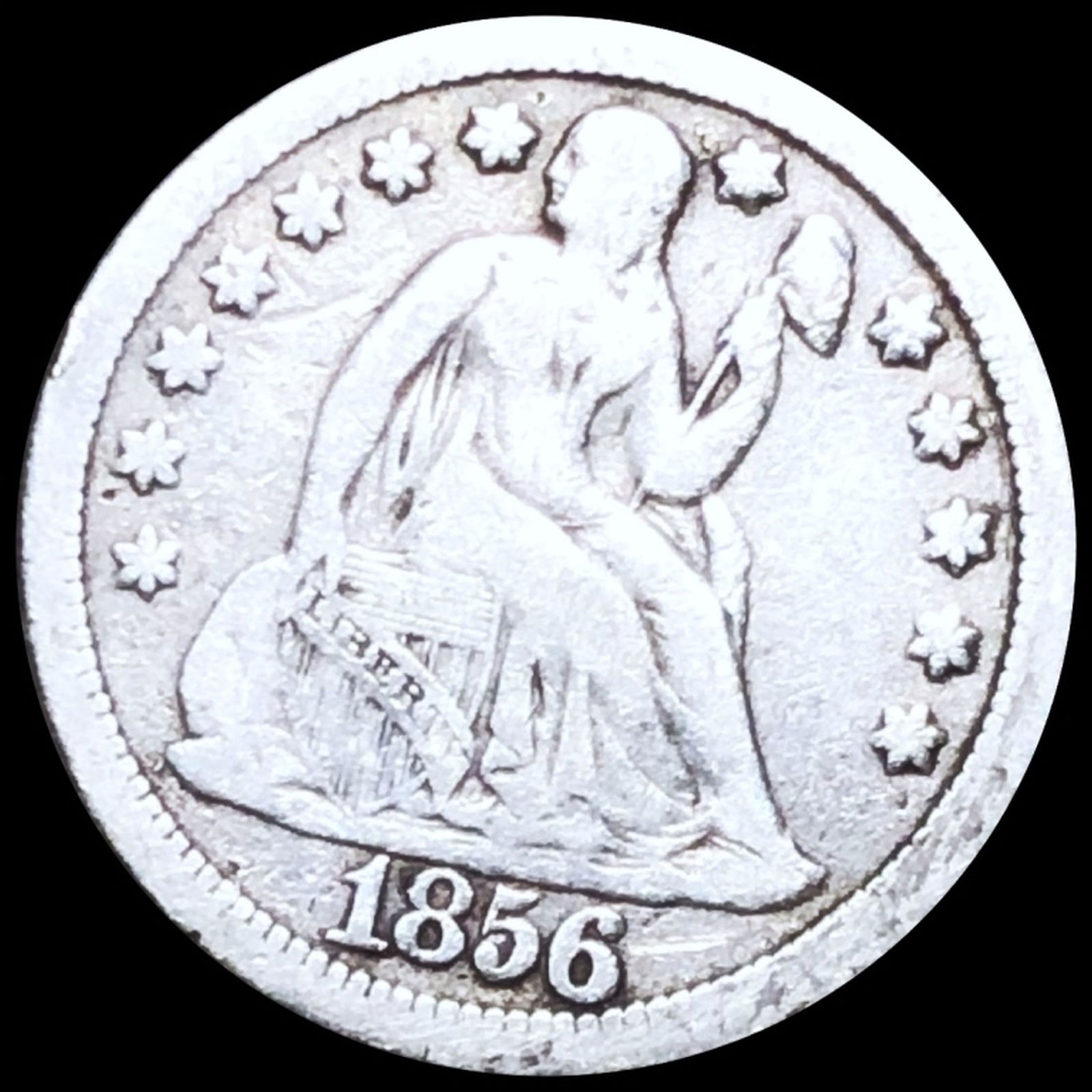 1856 Seated Liberty Dime LIGHTLY CIRCULATED (1 of 2)