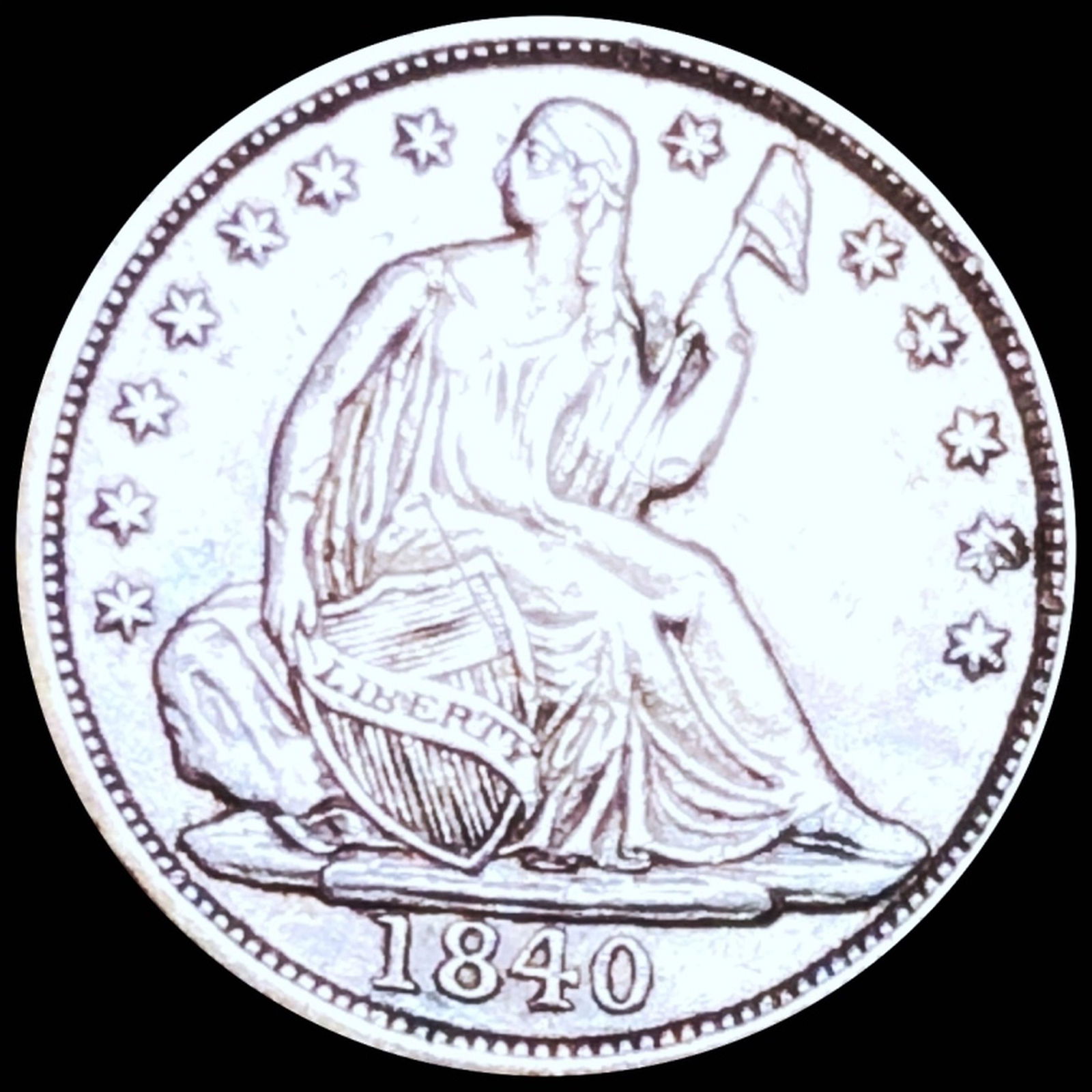 1840 Seated Liberty Half Dime UNCIRCULATED (1 of 2)