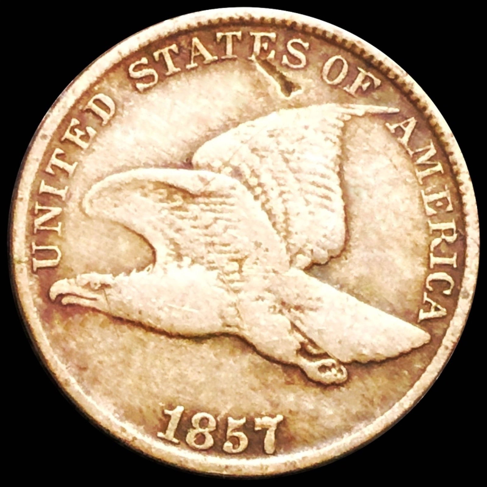 1857 Flying Eagle Cent NICELY CIRCULATED (1 of 2)