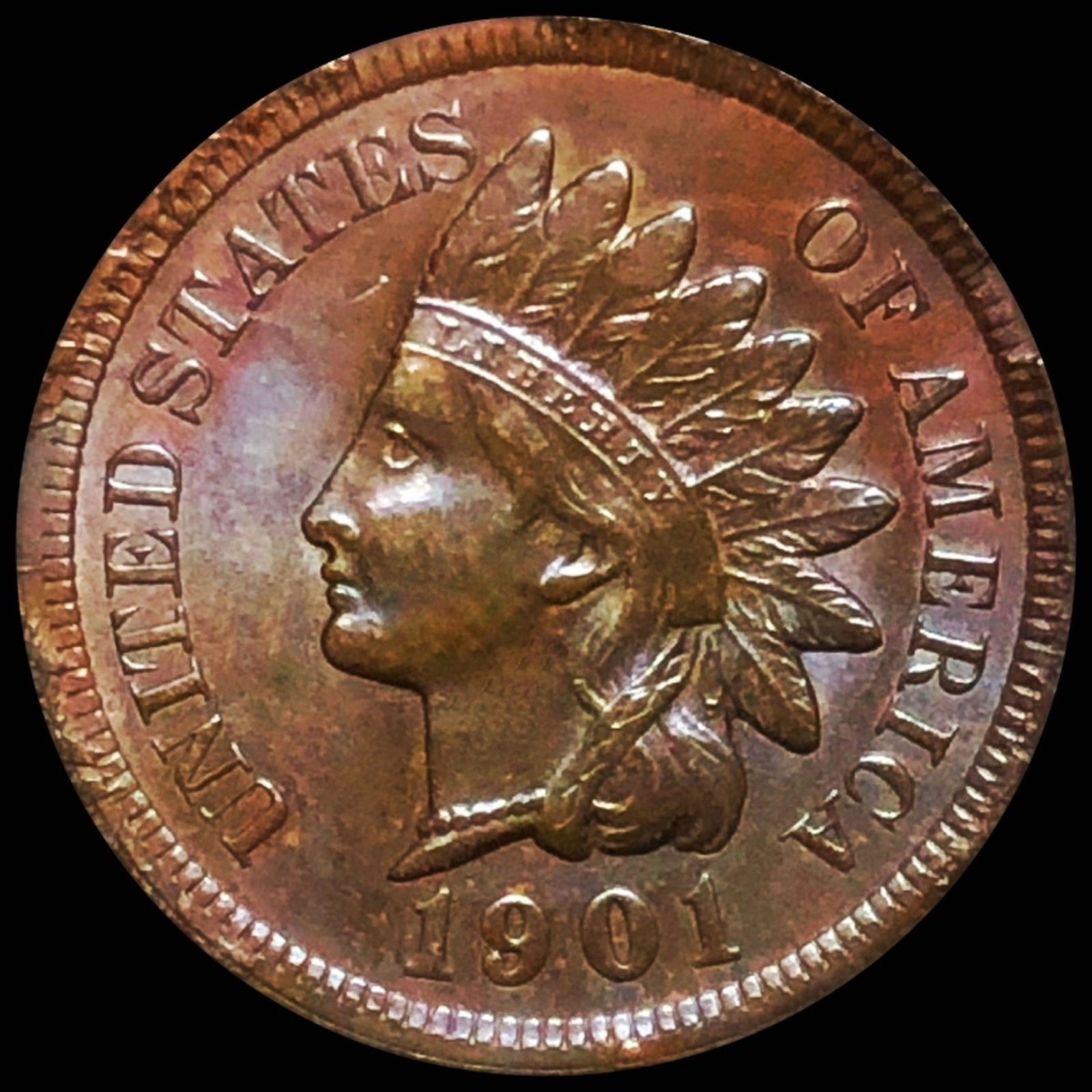 1901 Indian Head Penny CLOSELY UNCIRCULATED (1 of 2)