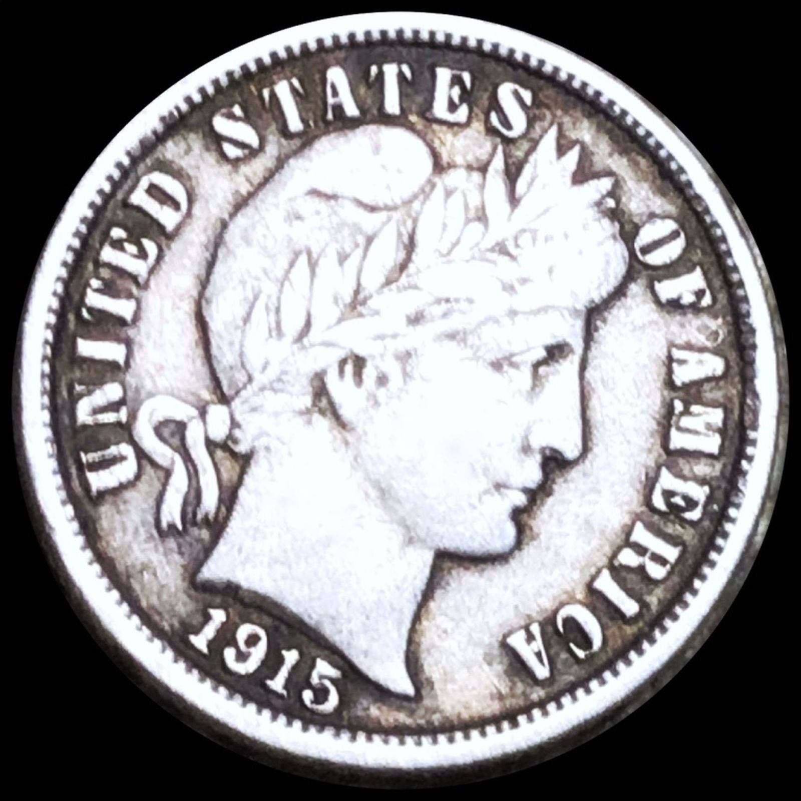 1915-S Barber Silver Dime LIGHTLY CIRCULATED (1 of 2)