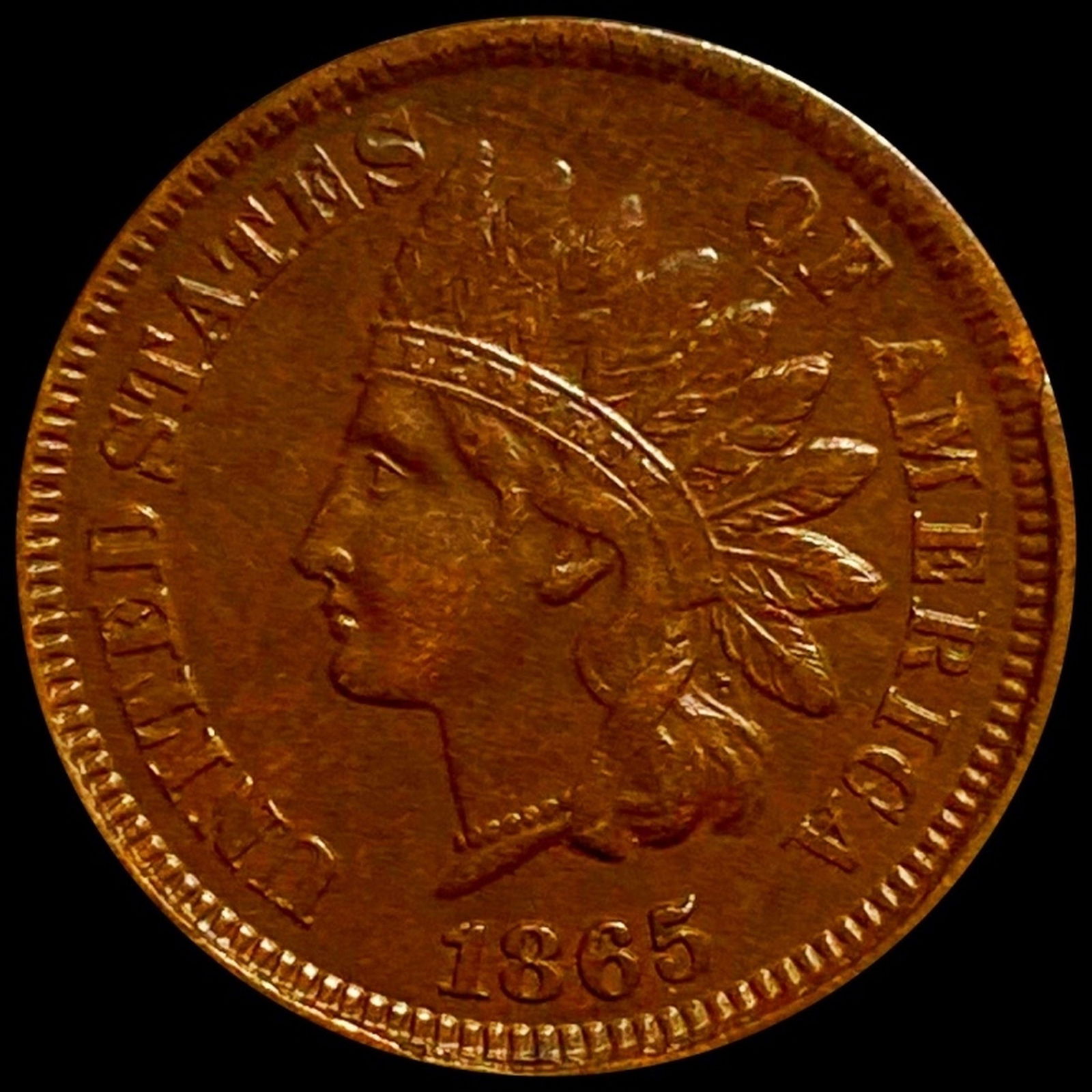 1865 Indian Head Penny CLOSELY CIRCULATED (1 of 2)