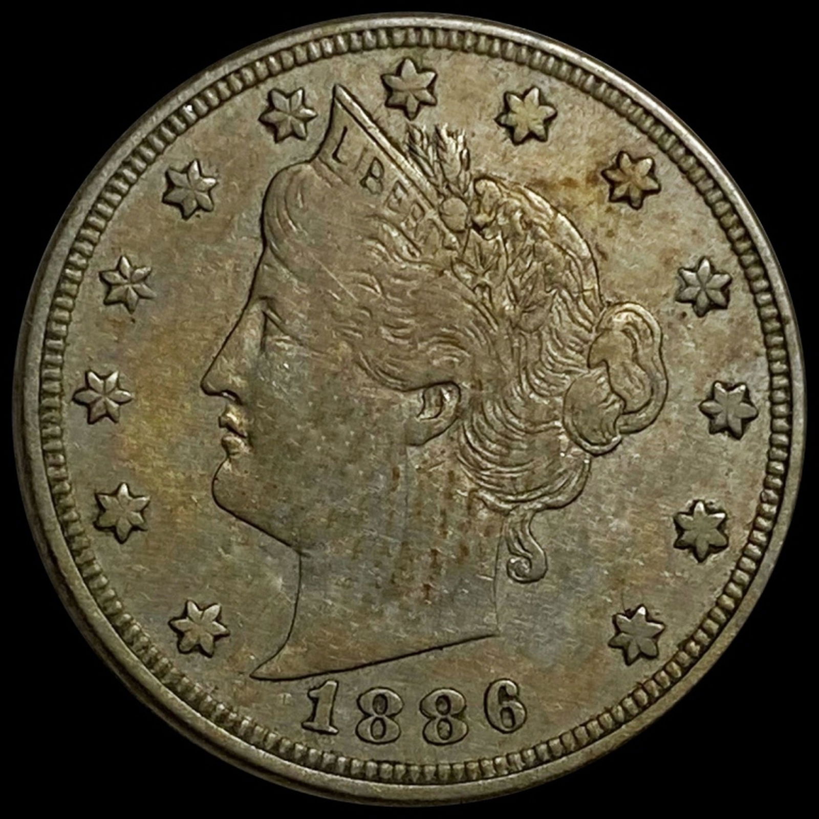 1886 Liberty Victory Nickel NICELY CIRCULATED (1 of 2)
