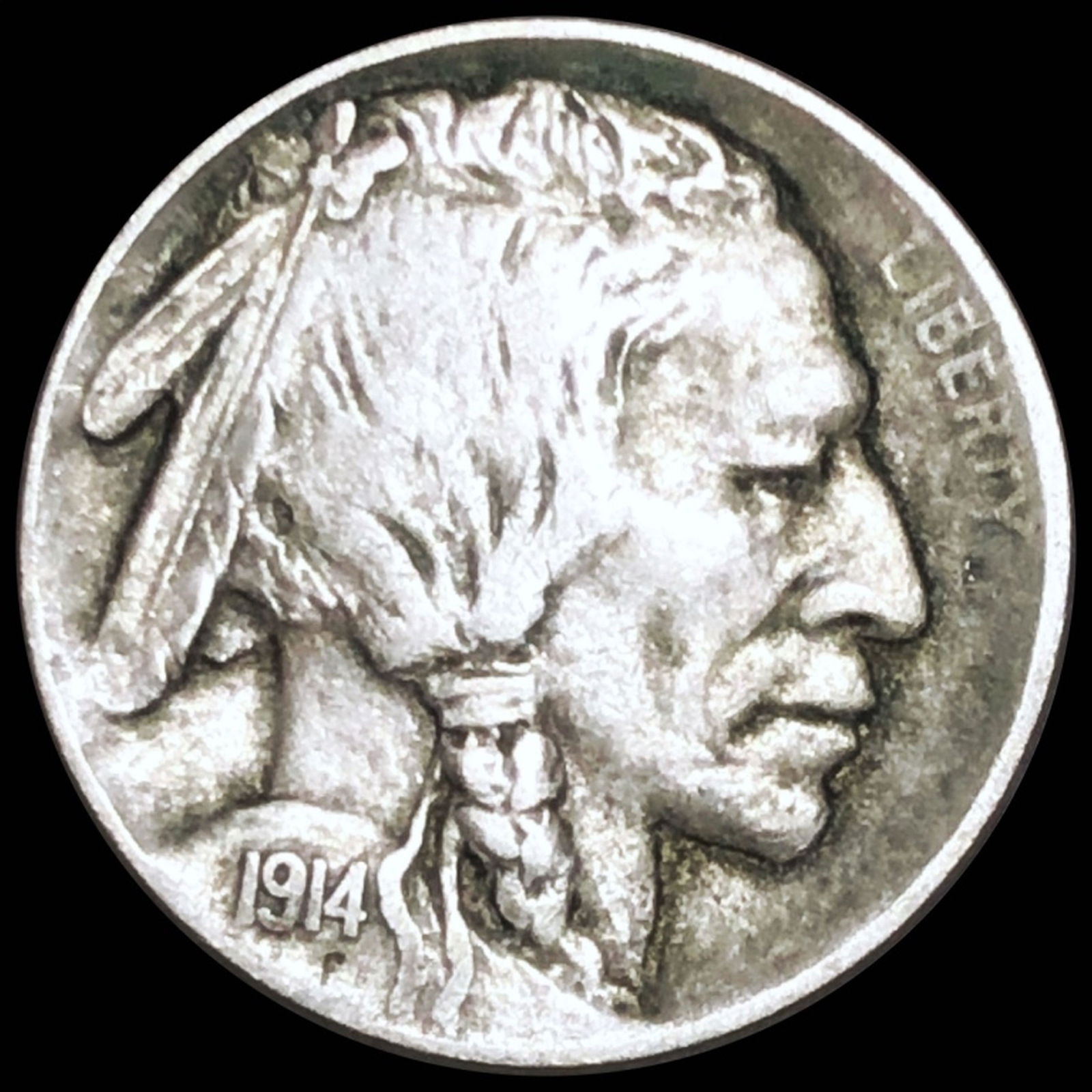 1914-D Buffalo Head Nickel NEARLY UNCIRCULATED (1 of 2)