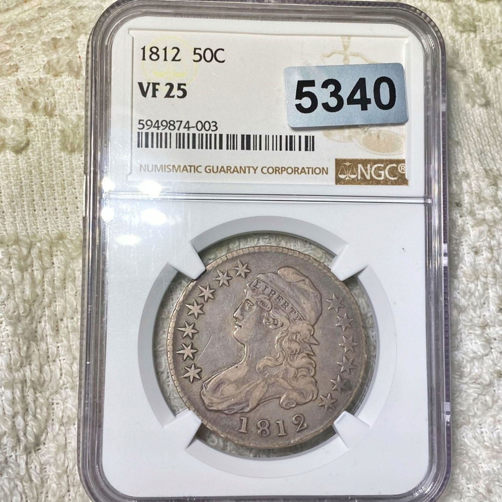 1812 Capped Bust Half Dollar NGC - VF25 (1 of 2)