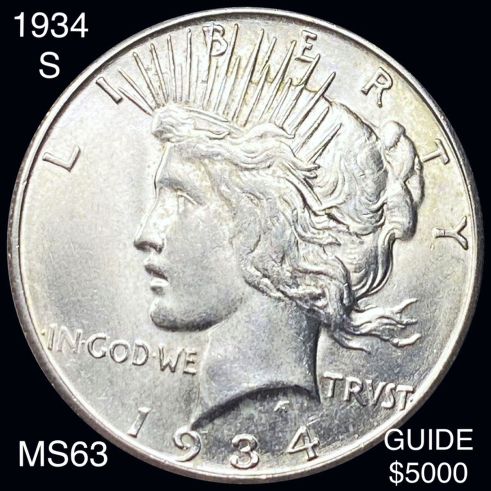 1934-S Silver Peace Dollar CHOICE BU (1 of 2)