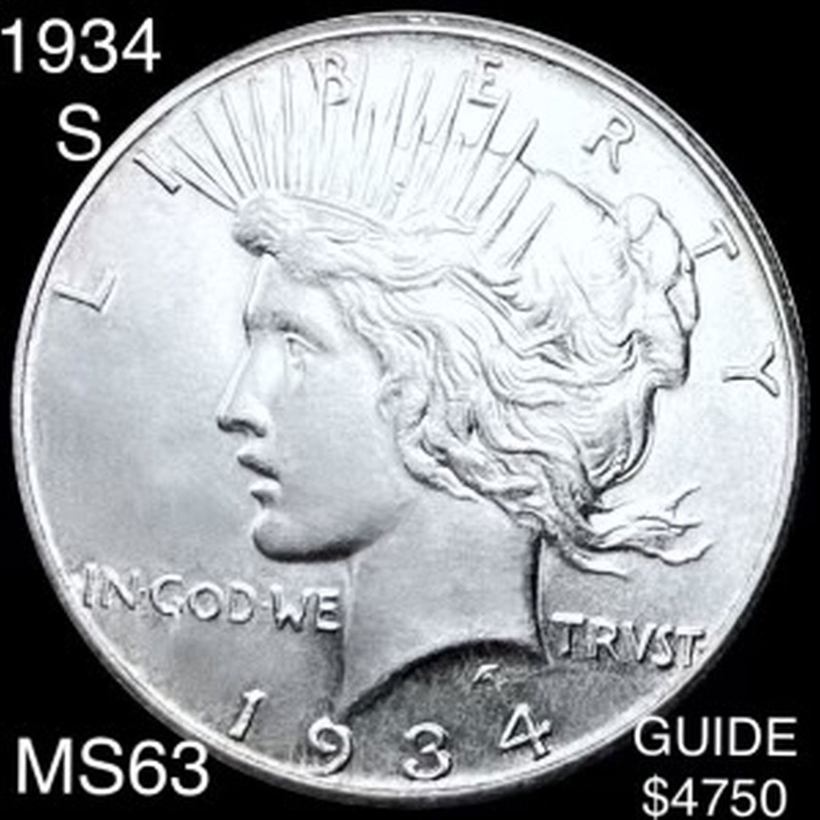 1934-S Silver Peace Dollar CHOICE BU (1 of 2)