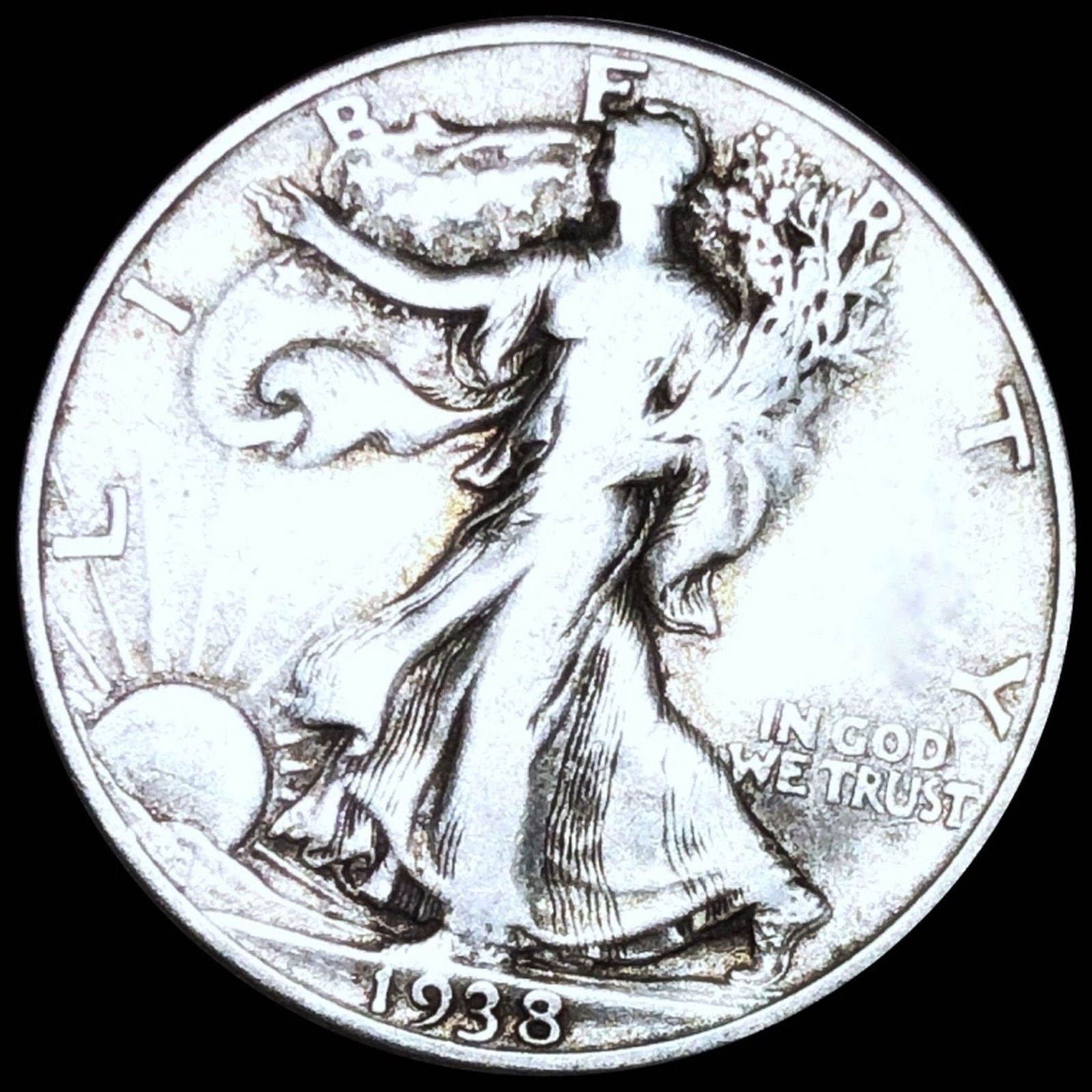 1938-D Walking Half Dollar NICELY CIRCULATED (1 of 2)