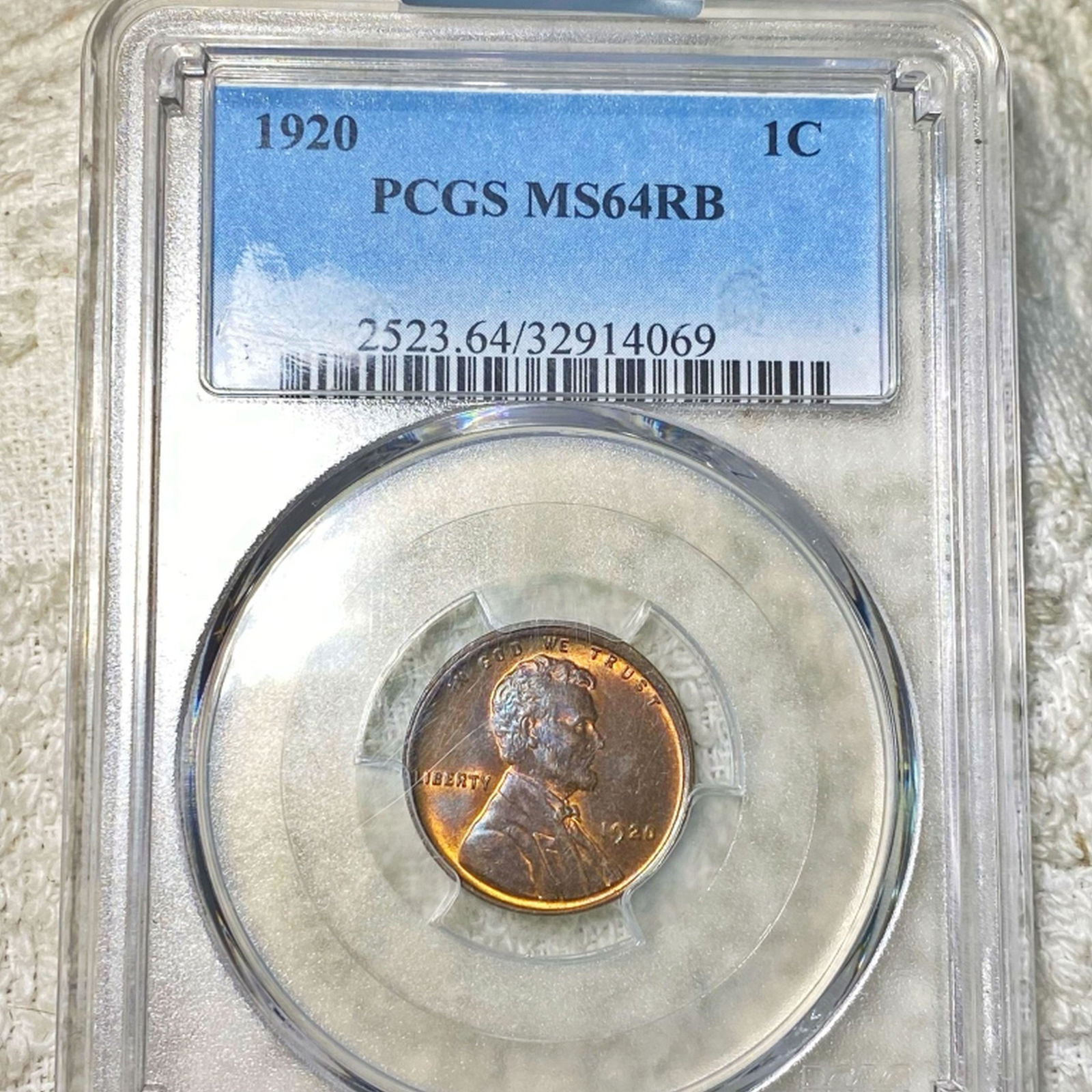 1920 Lincoln Wheat Penny PCGS - MS 64 RD (1 of 2)