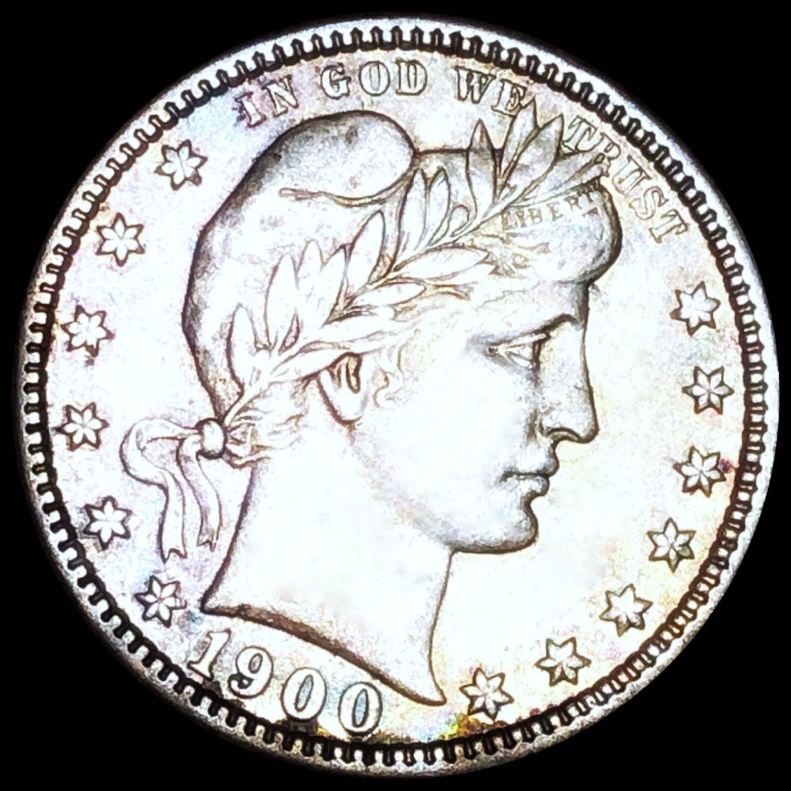 1900 Barber Silver Quarter XF (1 of 2)