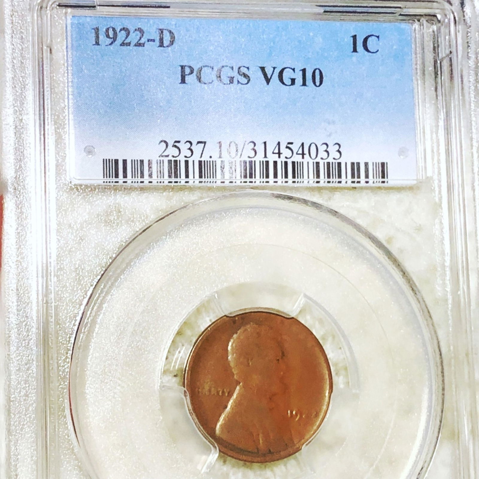 1922-D Lincoln Wheat Penny PCGS - VG10 (1 of 2)
