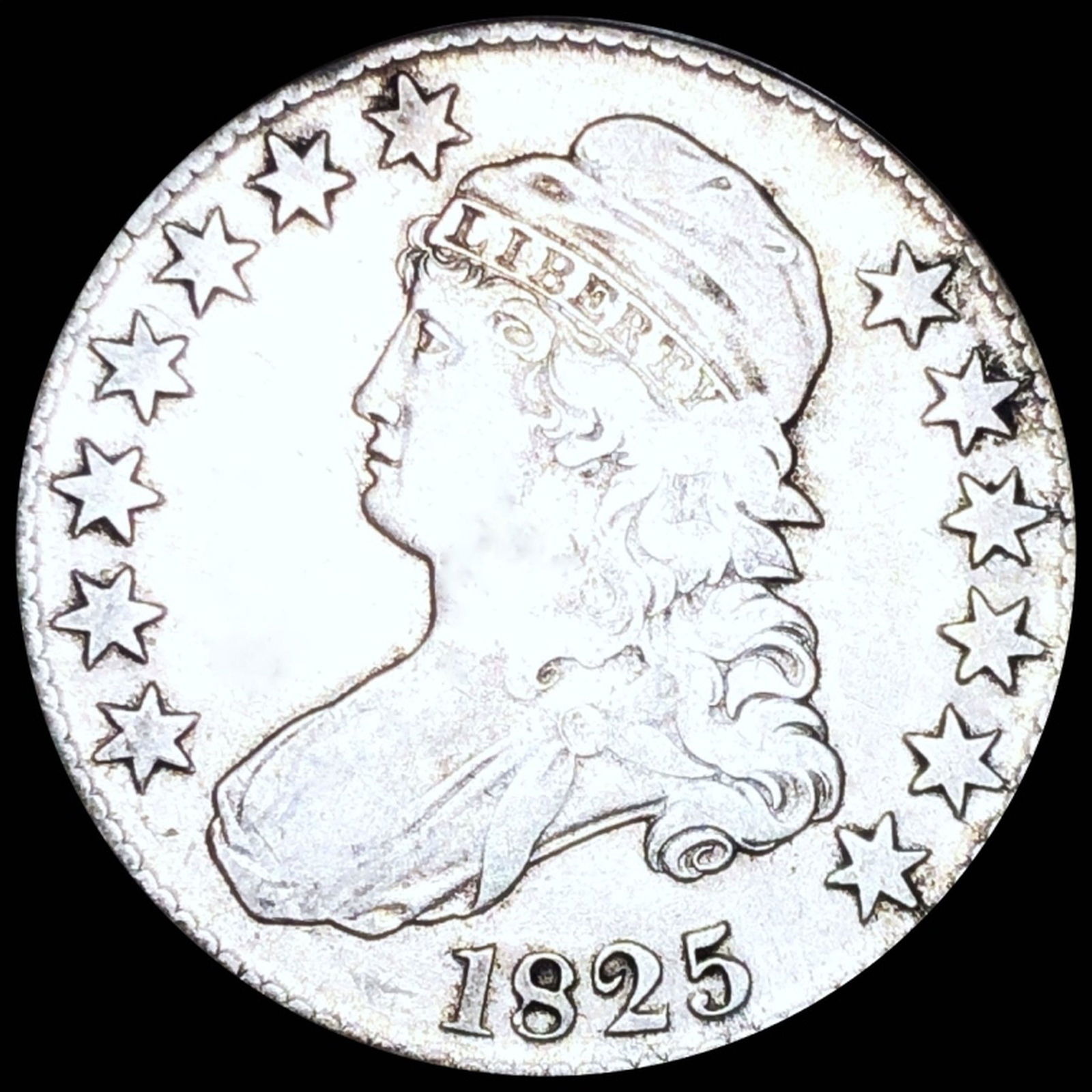 1825 Capped Bust Half Dollar NICELY CIRCULATED (1 of 2)