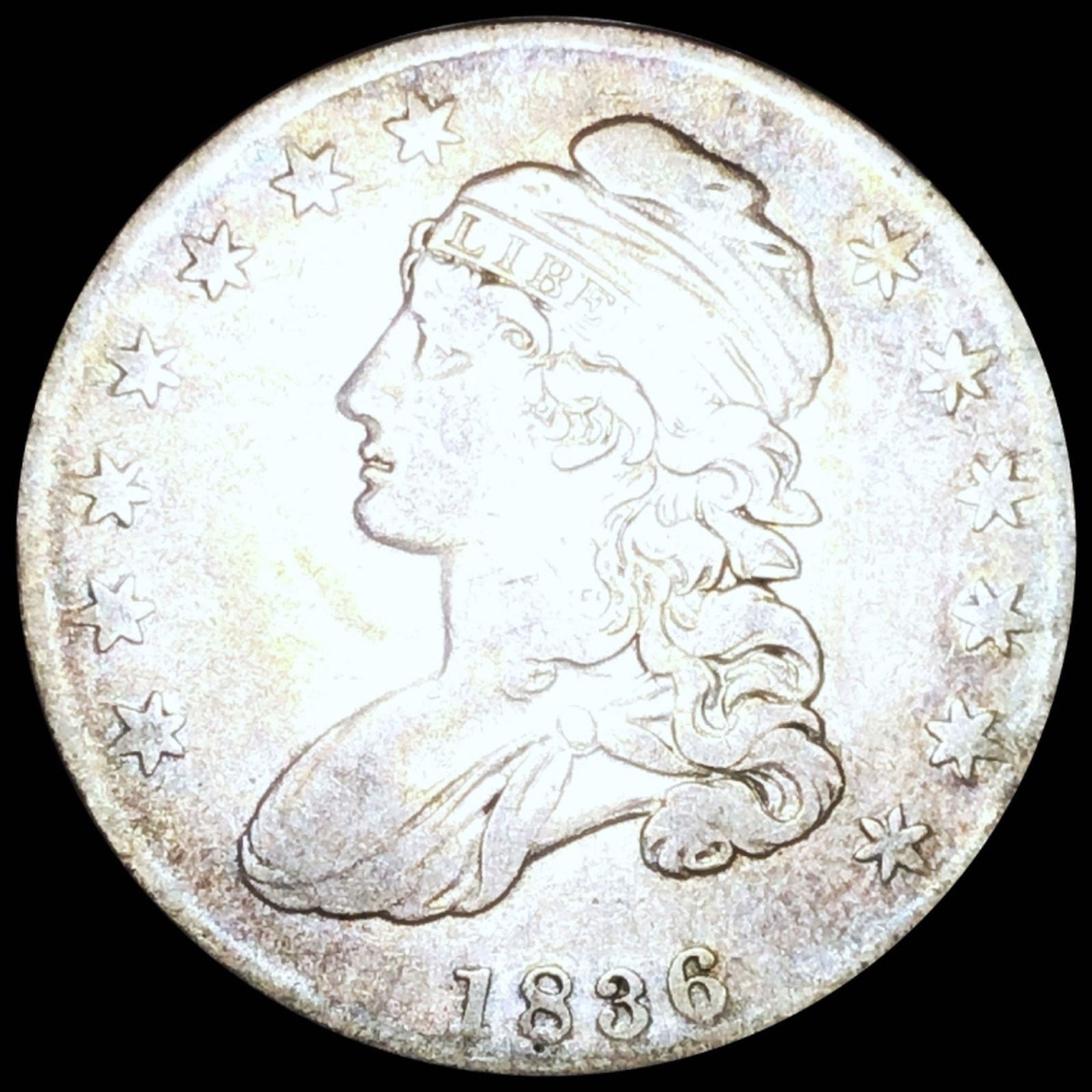 1836 Capped Bust Half Dollar NICELY CIRCULATED (1 of 2)