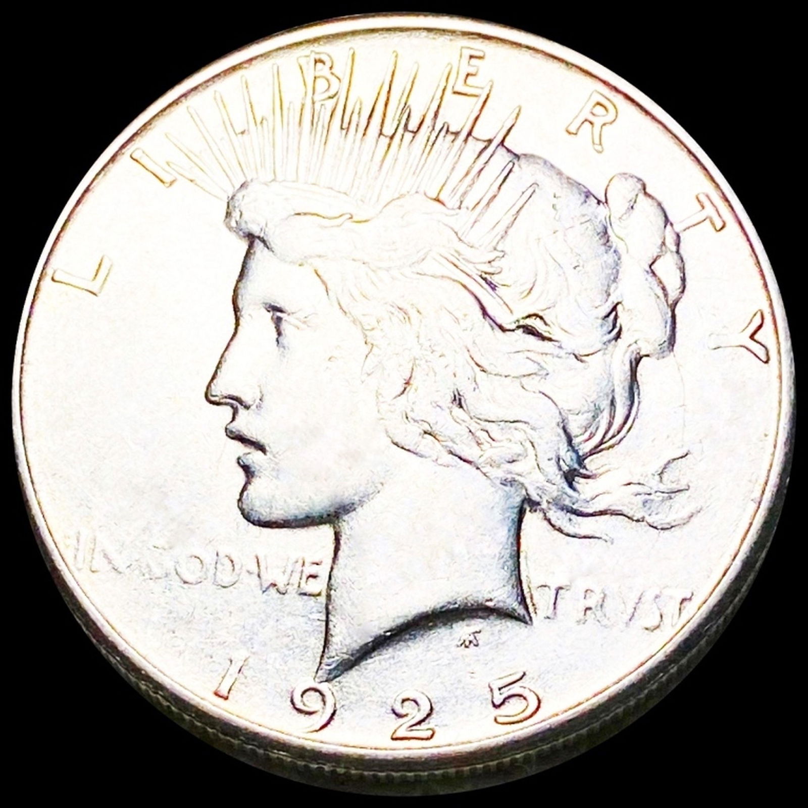 1925-S Silver Peace Dollar NEARLY UNCIRCULATED (1 of 2)