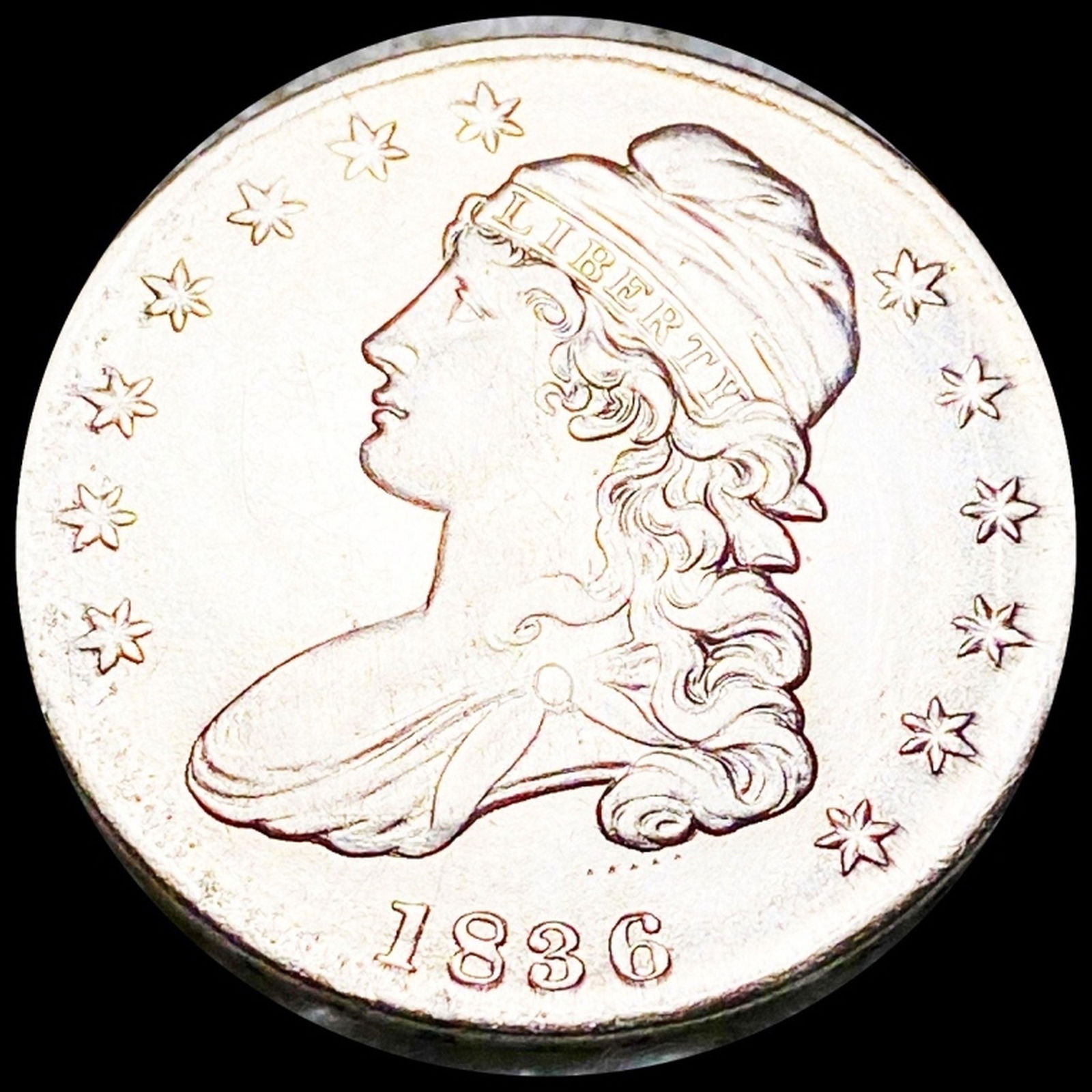 1836 Capped Bust Half Dollar CLOSELY UNC (1 of 2)